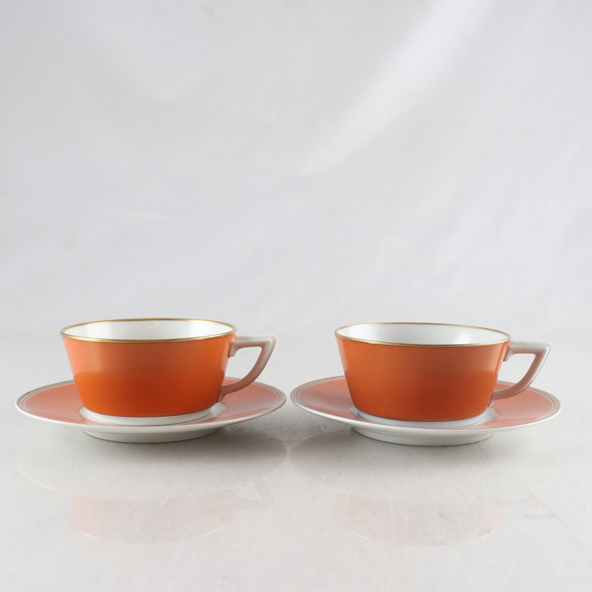 Tekoppar med fat, Jaegersborg, Royal Copenhagen