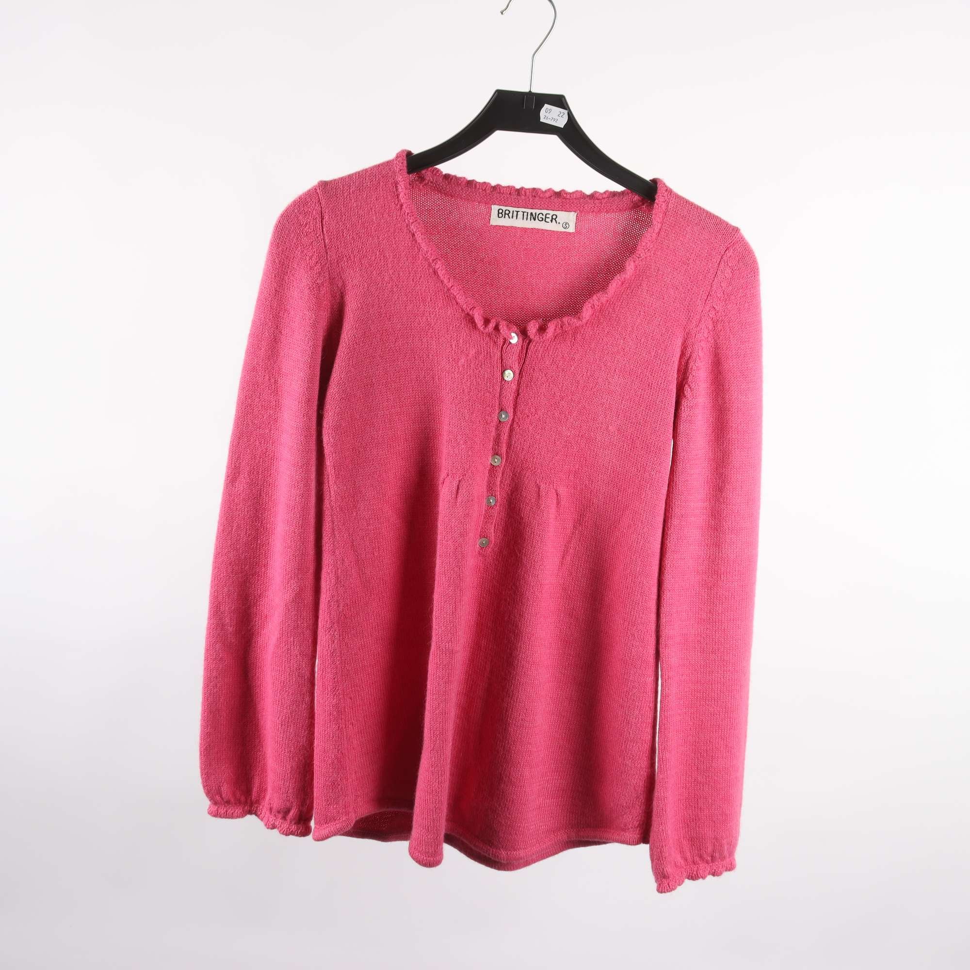 Stickad tröja, Brittinger, 100% alpacka, stl. S