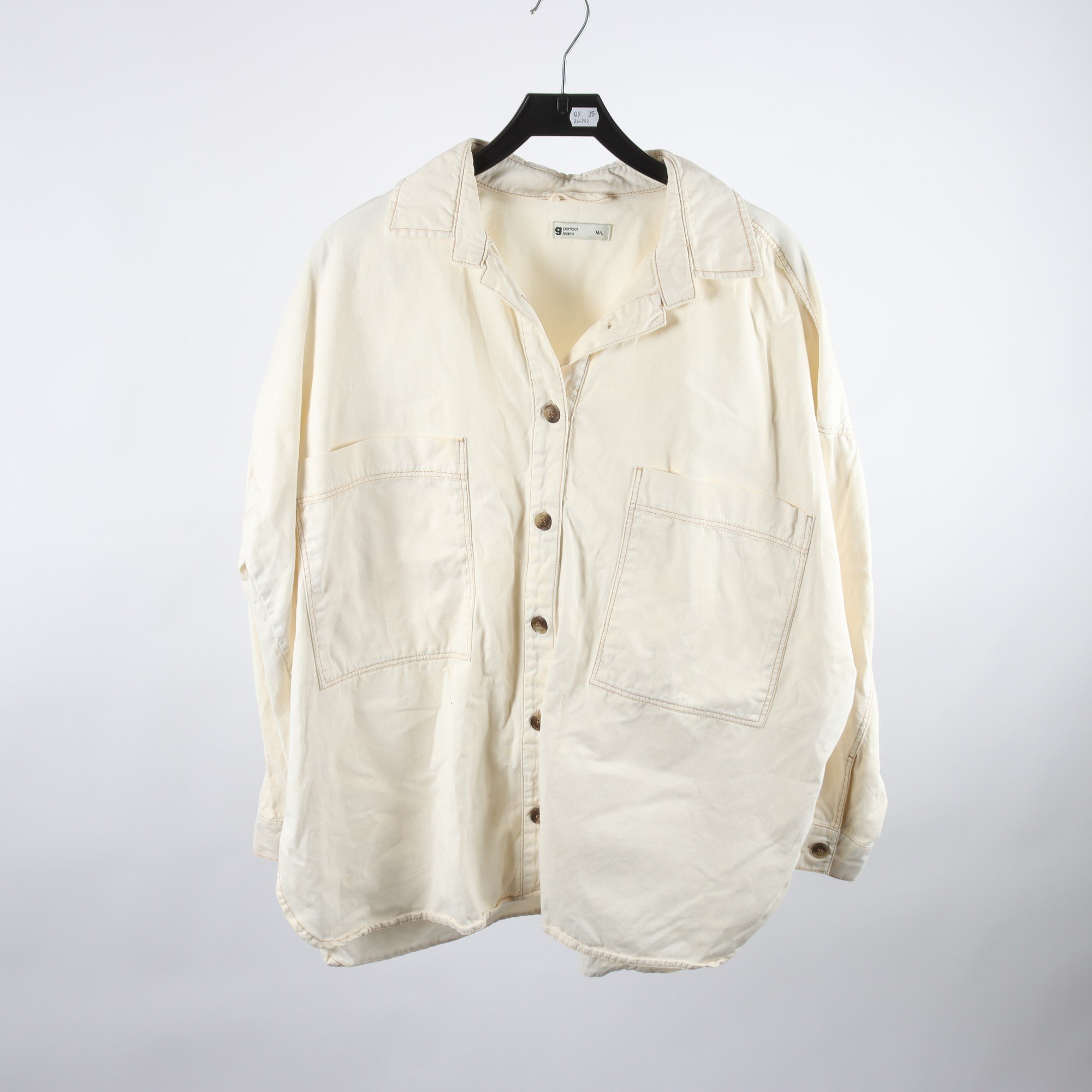 Jeansskjorta, Gina Tricot, stl. M/L