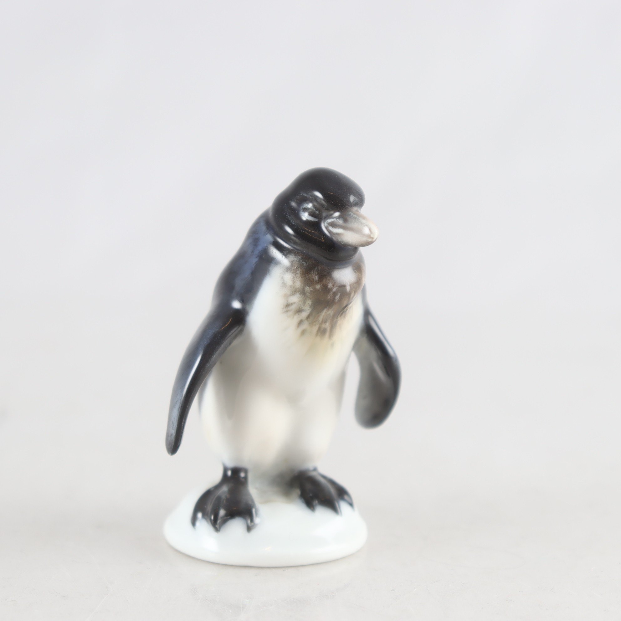 Figurin, pingvin, handmålad, Rosenthal, Tyskland