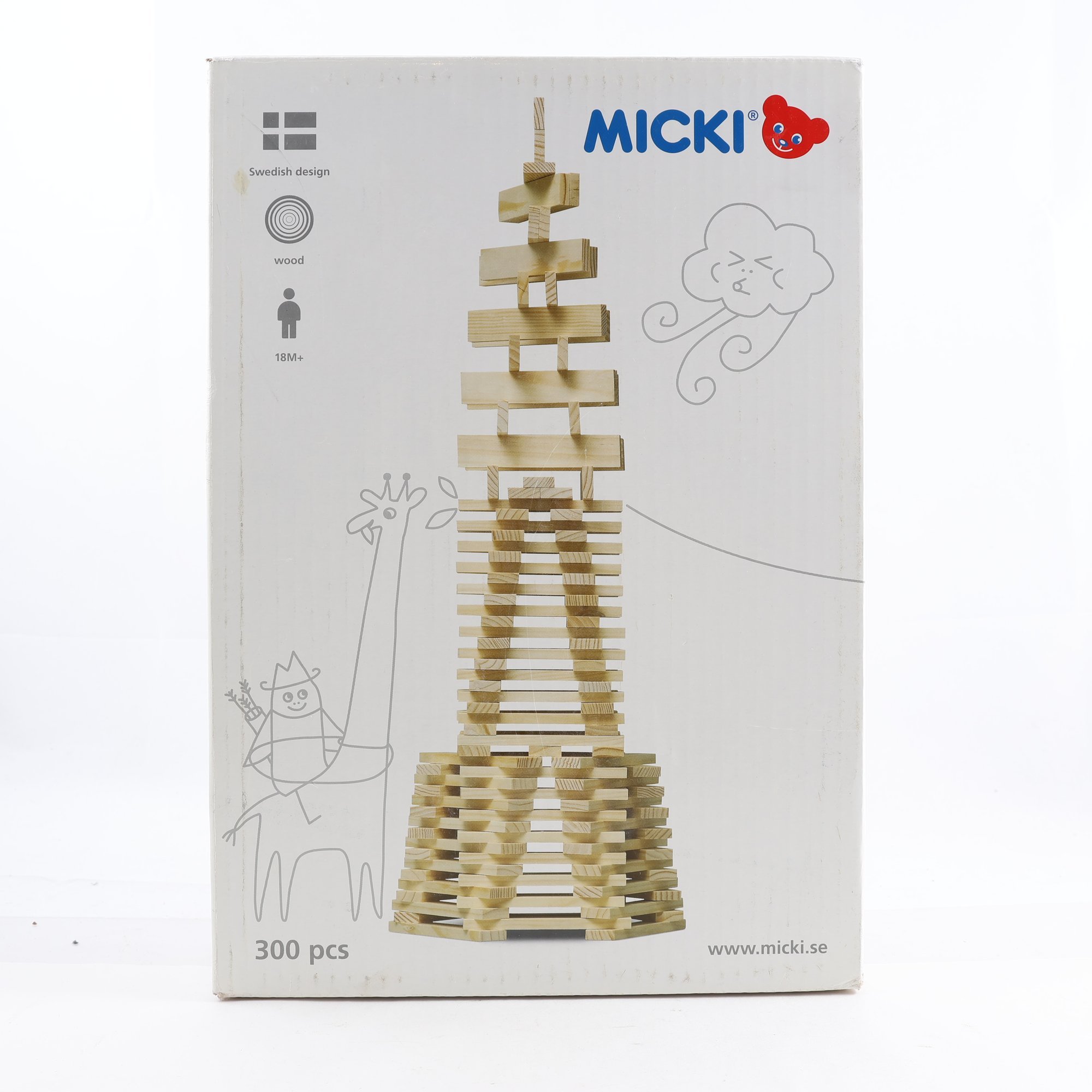 Byggklossar, Micki, 300pcs,i org låda.