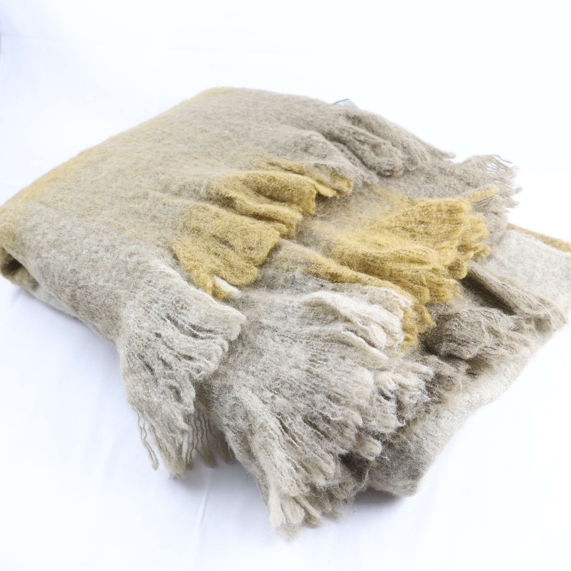 Filt, Okänd, grön, grå, mohair.