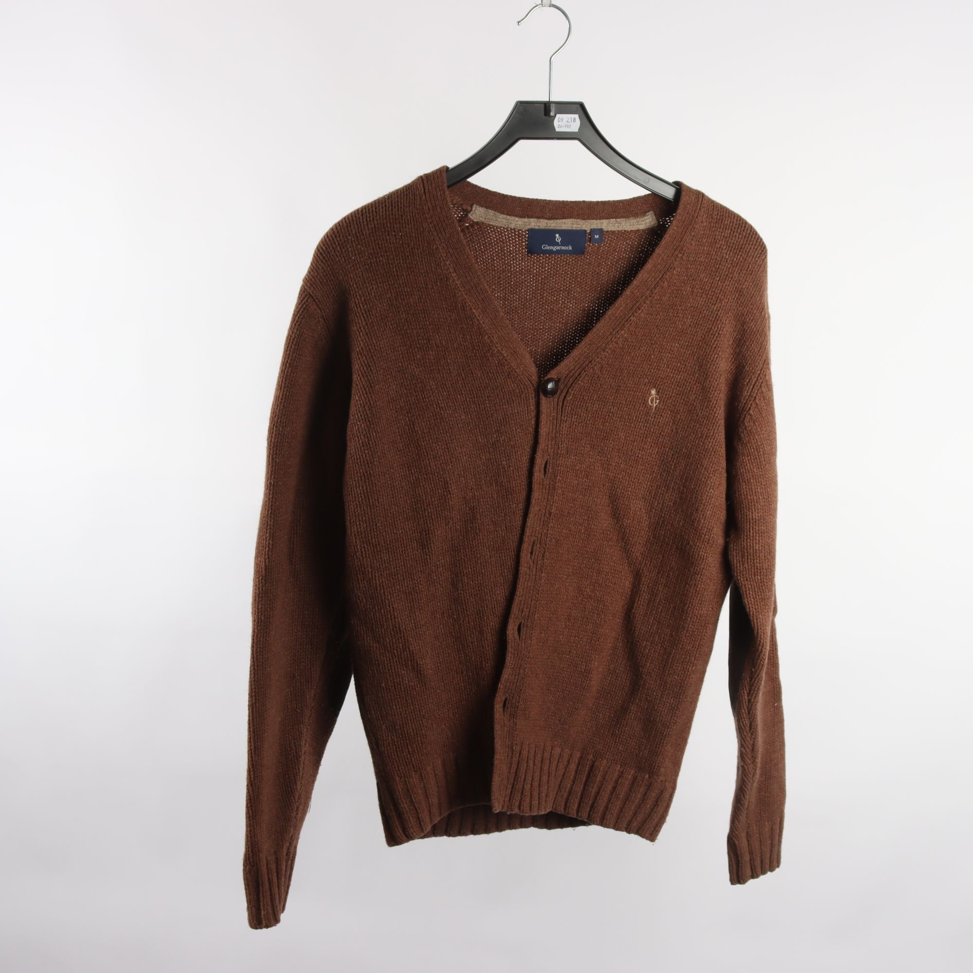 Stickad kofta, Glengarnock, ull & alpacka, stl. M