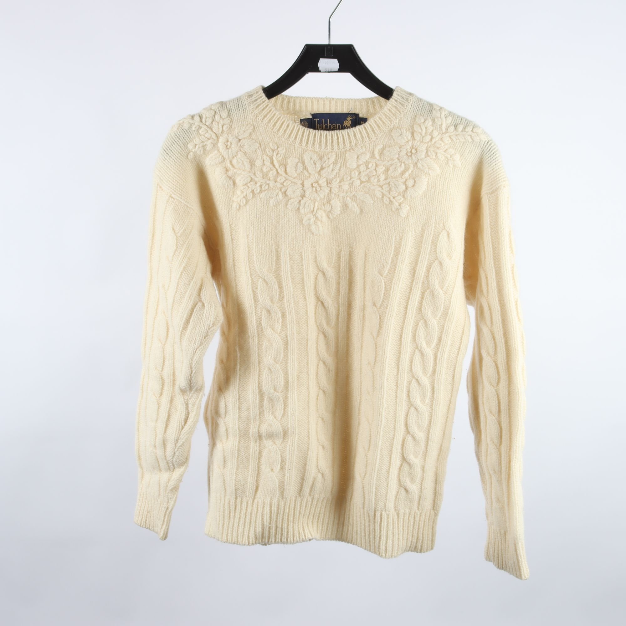 Tröja, Tulchan, offwhite, 100% ull, stl. M.