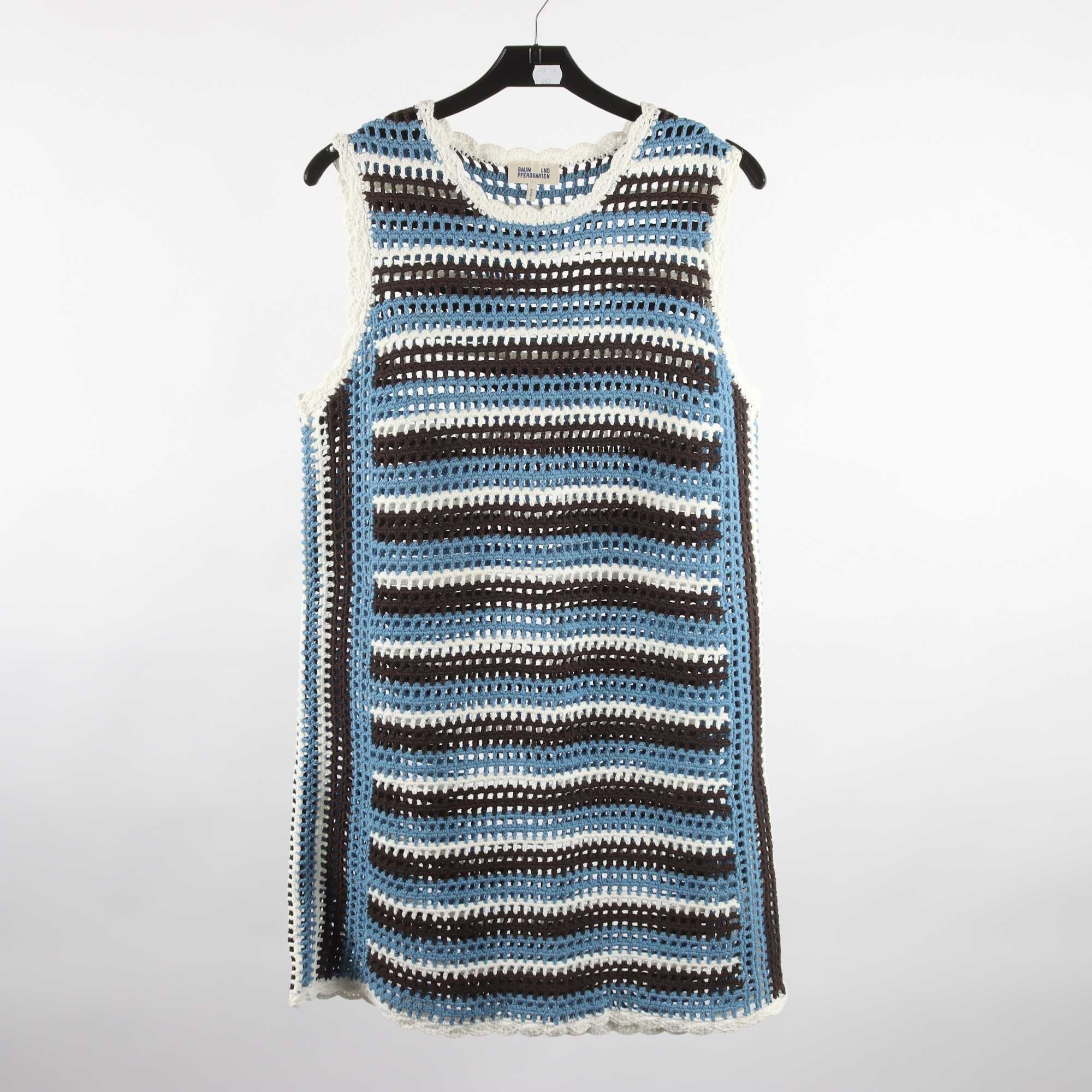 Klänning, Baum und Pferdgarten, blå, vit, virkad, stl. S.