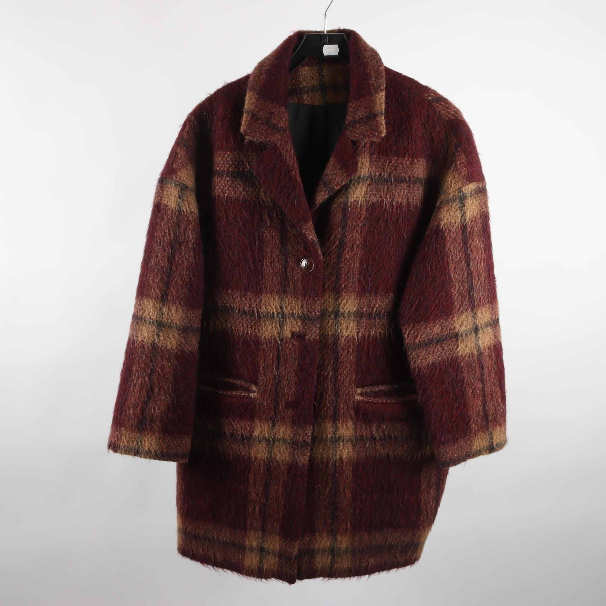 Kappa, & Other Stories, vinröd, beige, ull, mohair, alpaca. stl. 38.