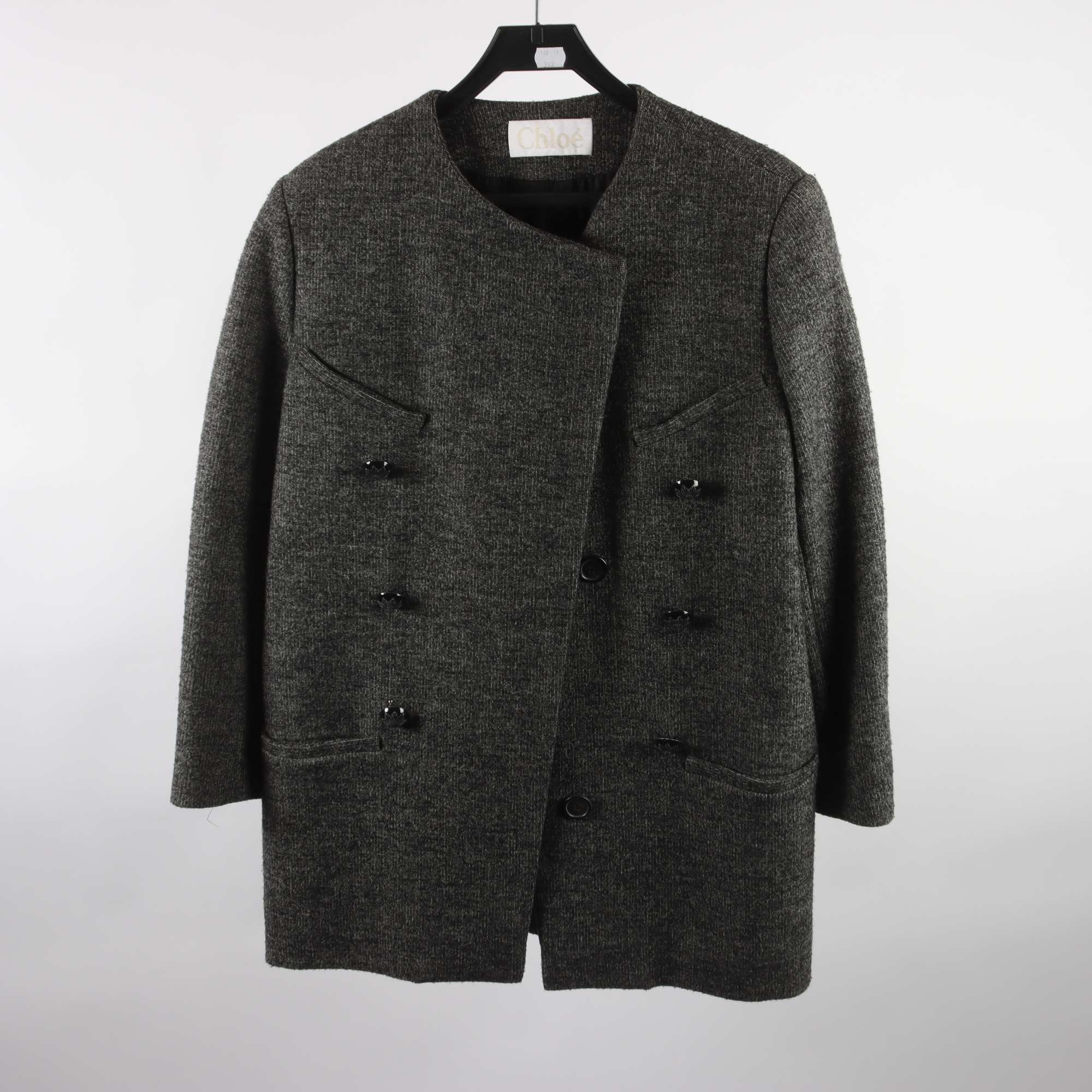 Jacka, Chloé, grå, ull, stl. 36.