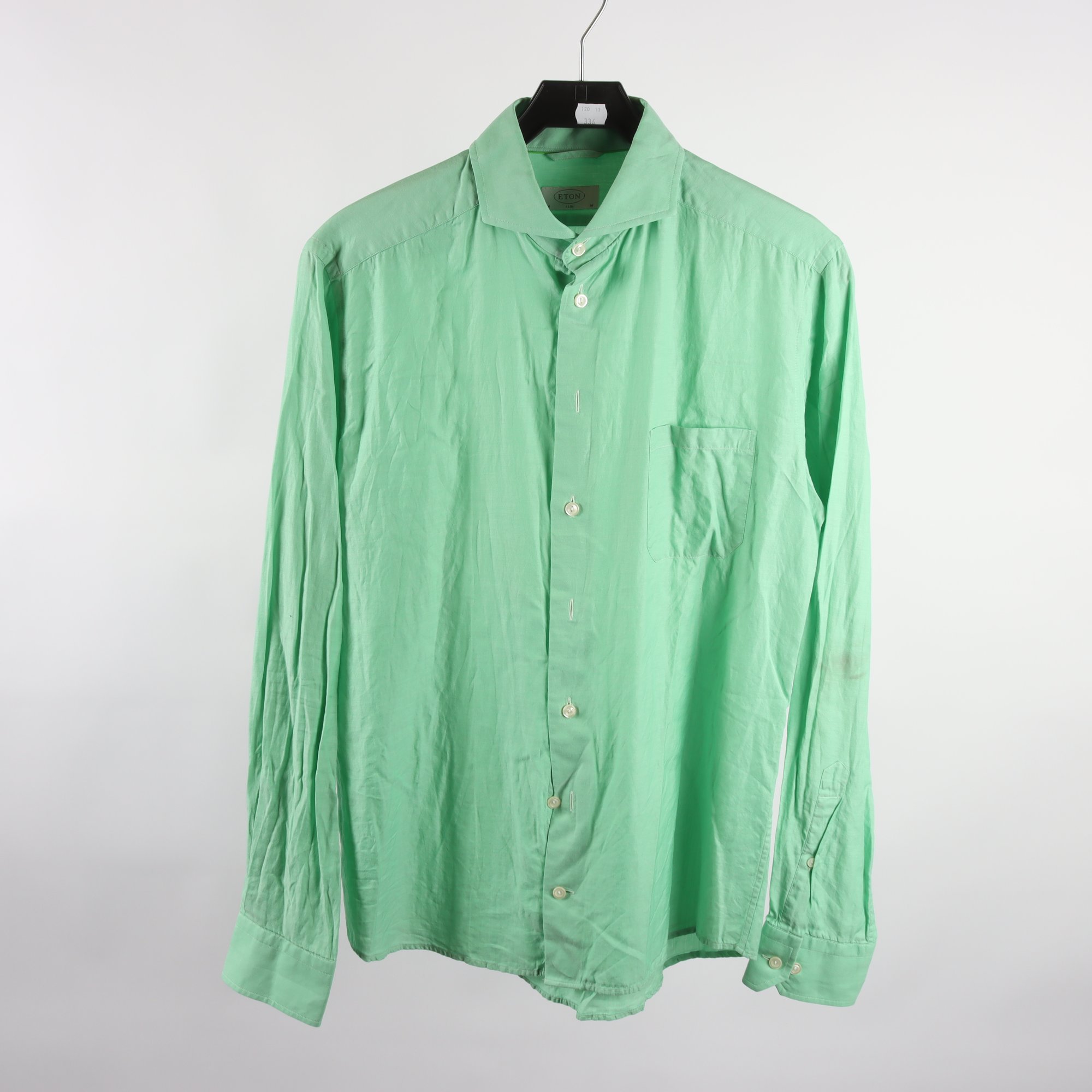Skjorta, Eton, grön, stl. 40.