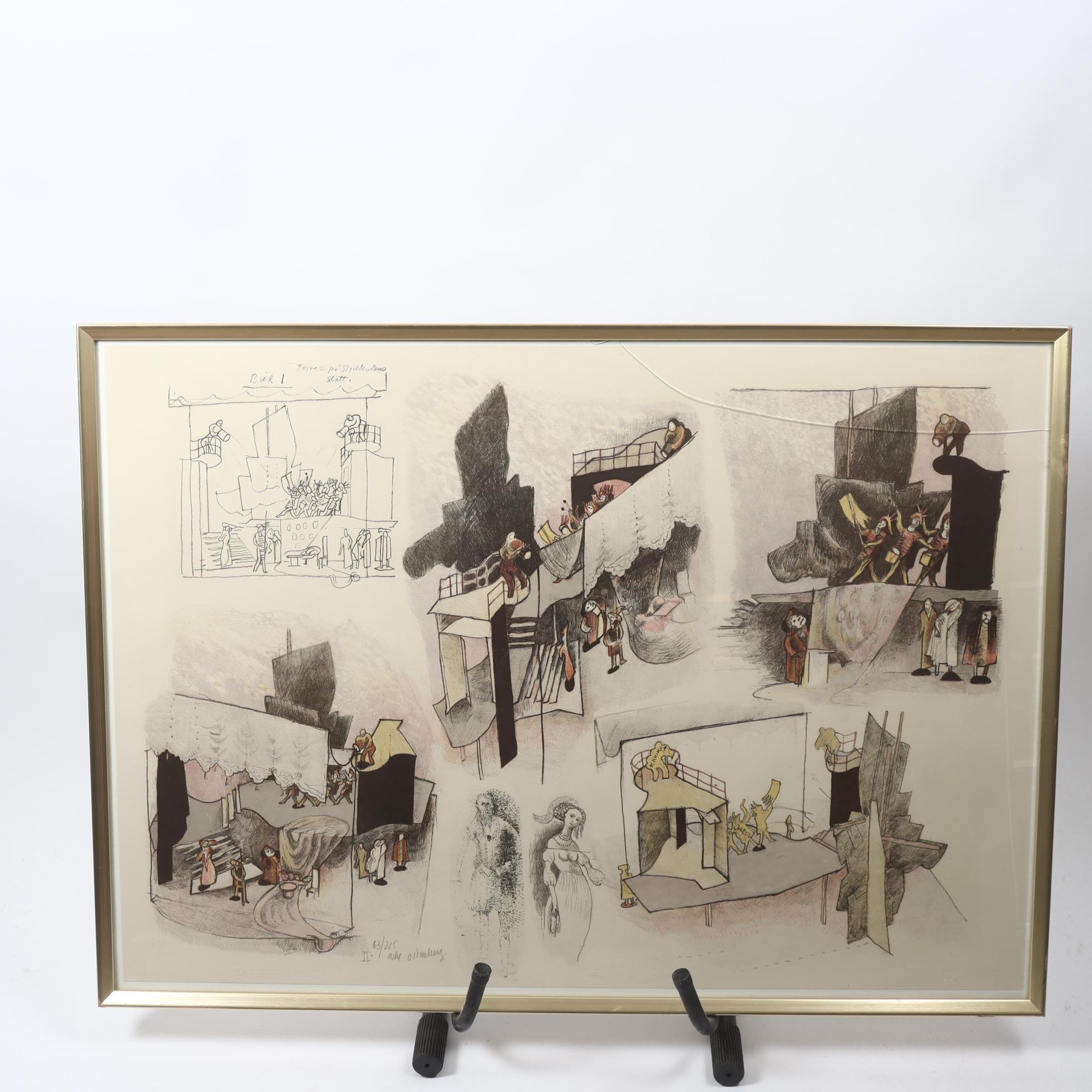 Färglitografi, Acke Oldenburg, (1922-2005), 63/225, signerad. Endast avhämtning.