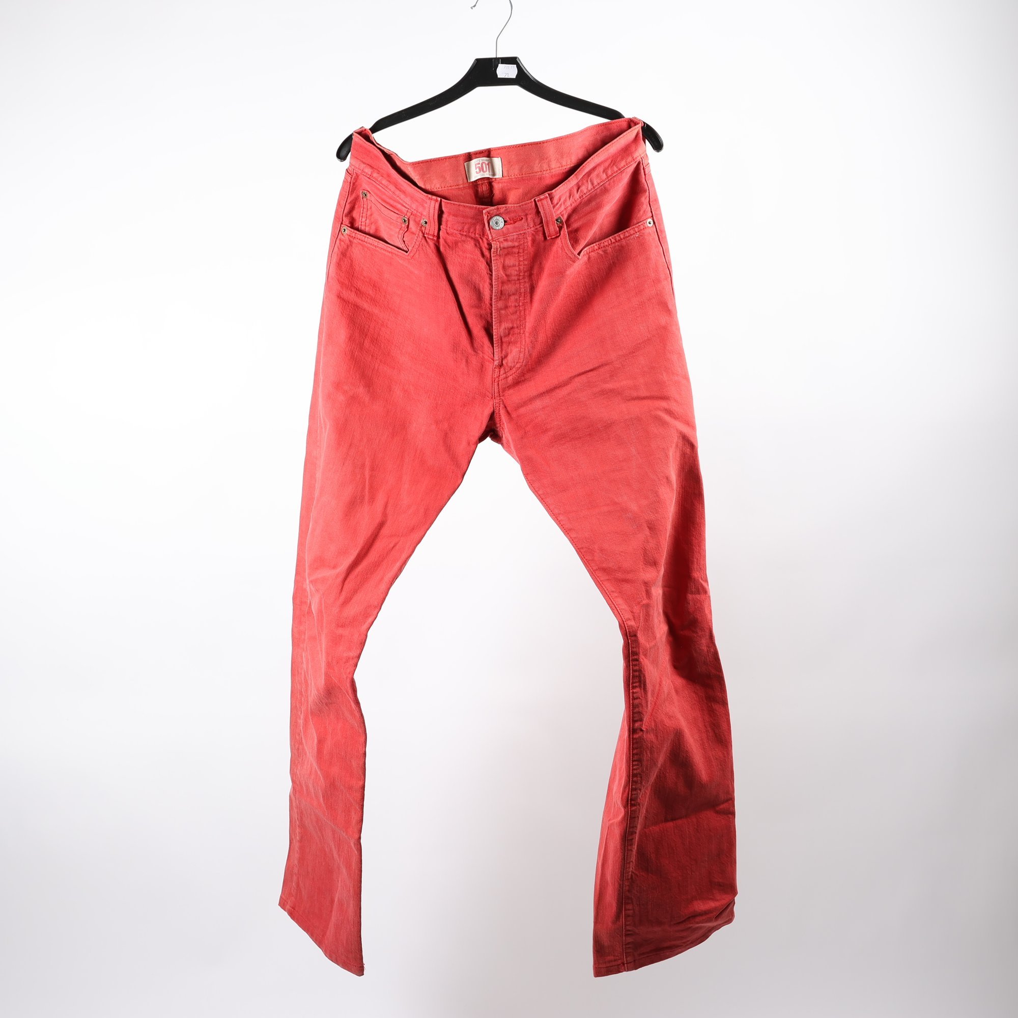 Jeans, Levi Strauss & Co 501, röd, stl. W34 L36