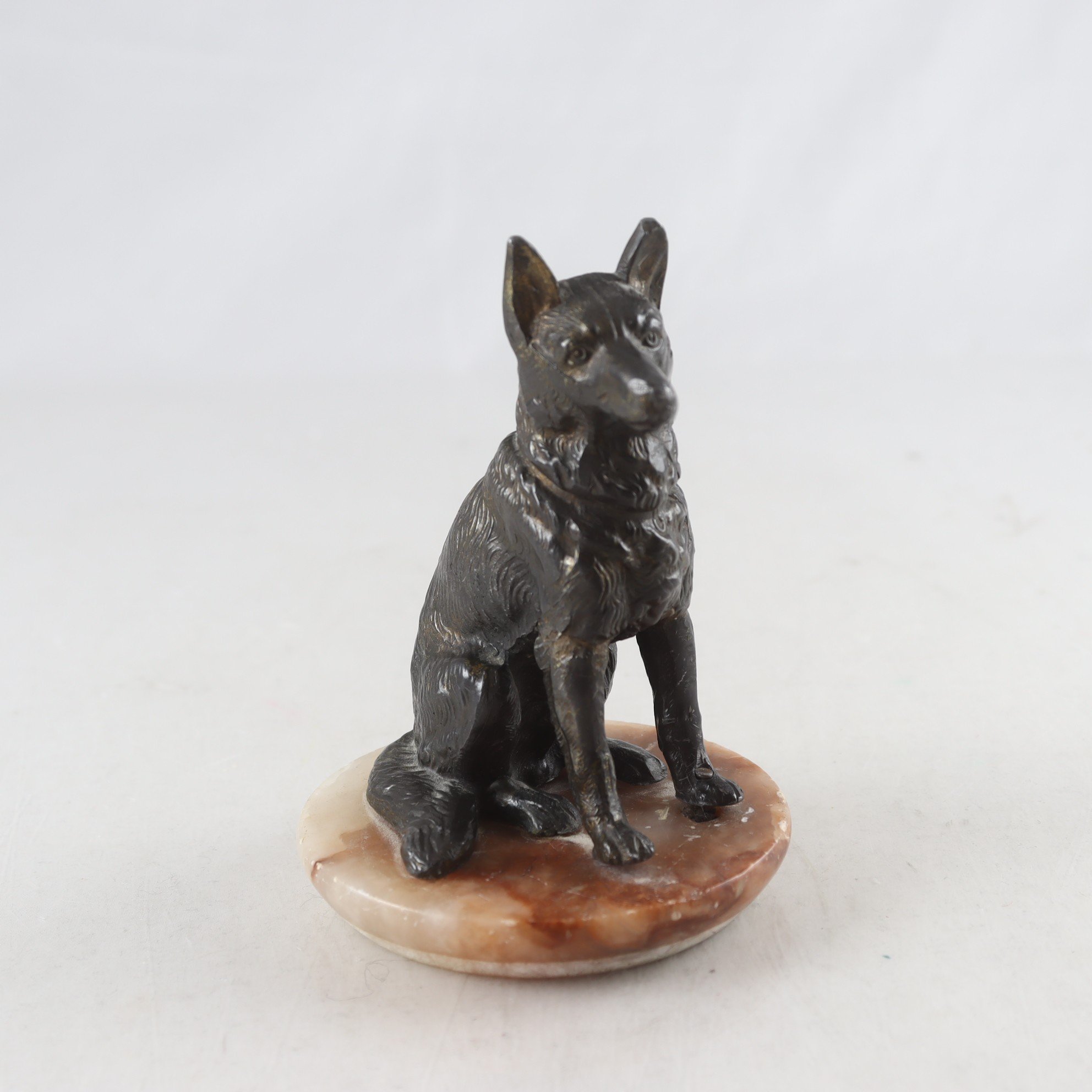 Skulptur, ”Schäfer”, brons, marmor.