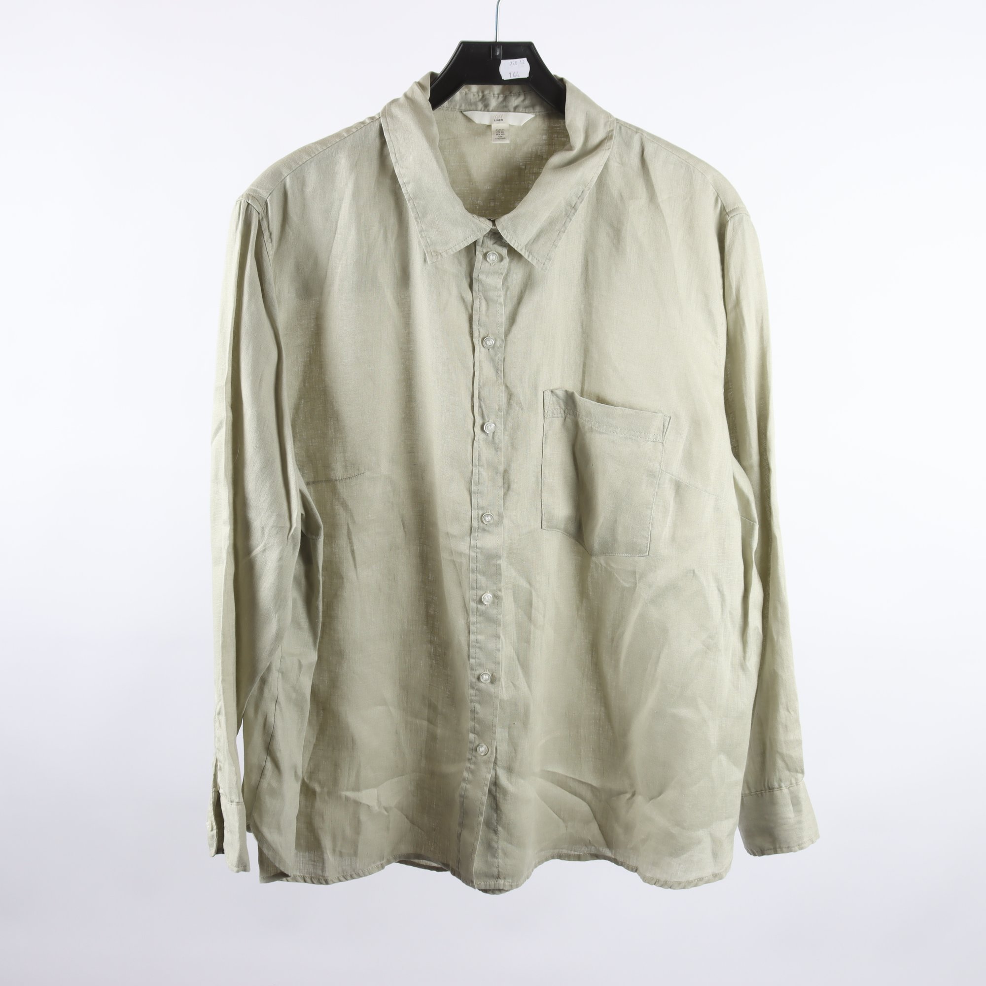 Blus, H&M, ljus khakigrön, stl. XL