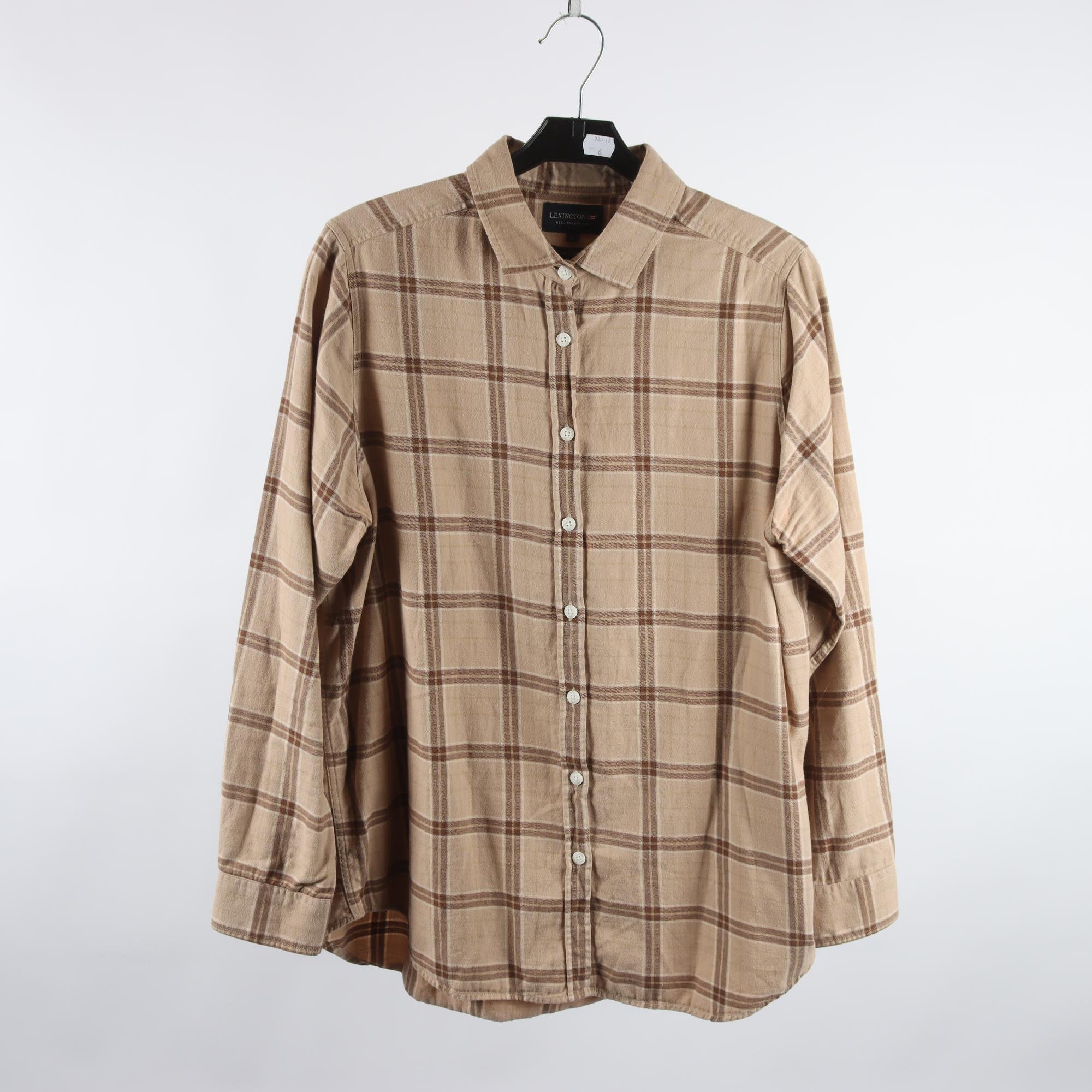 Skjorta, Lexington, beige, brun, rutig, stl. L