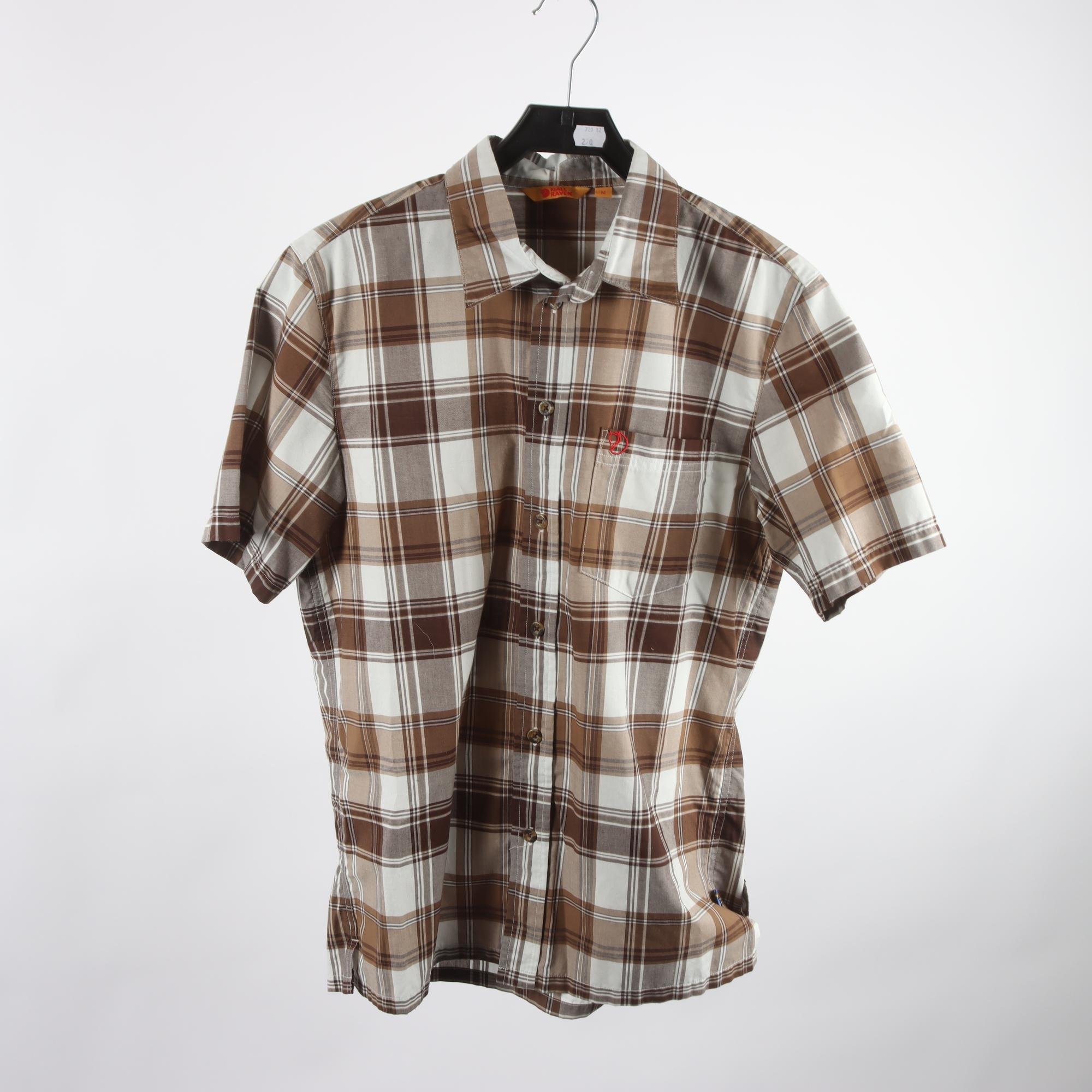 Skjorta, Fjällräven, brun, vit, rutig, stl. M