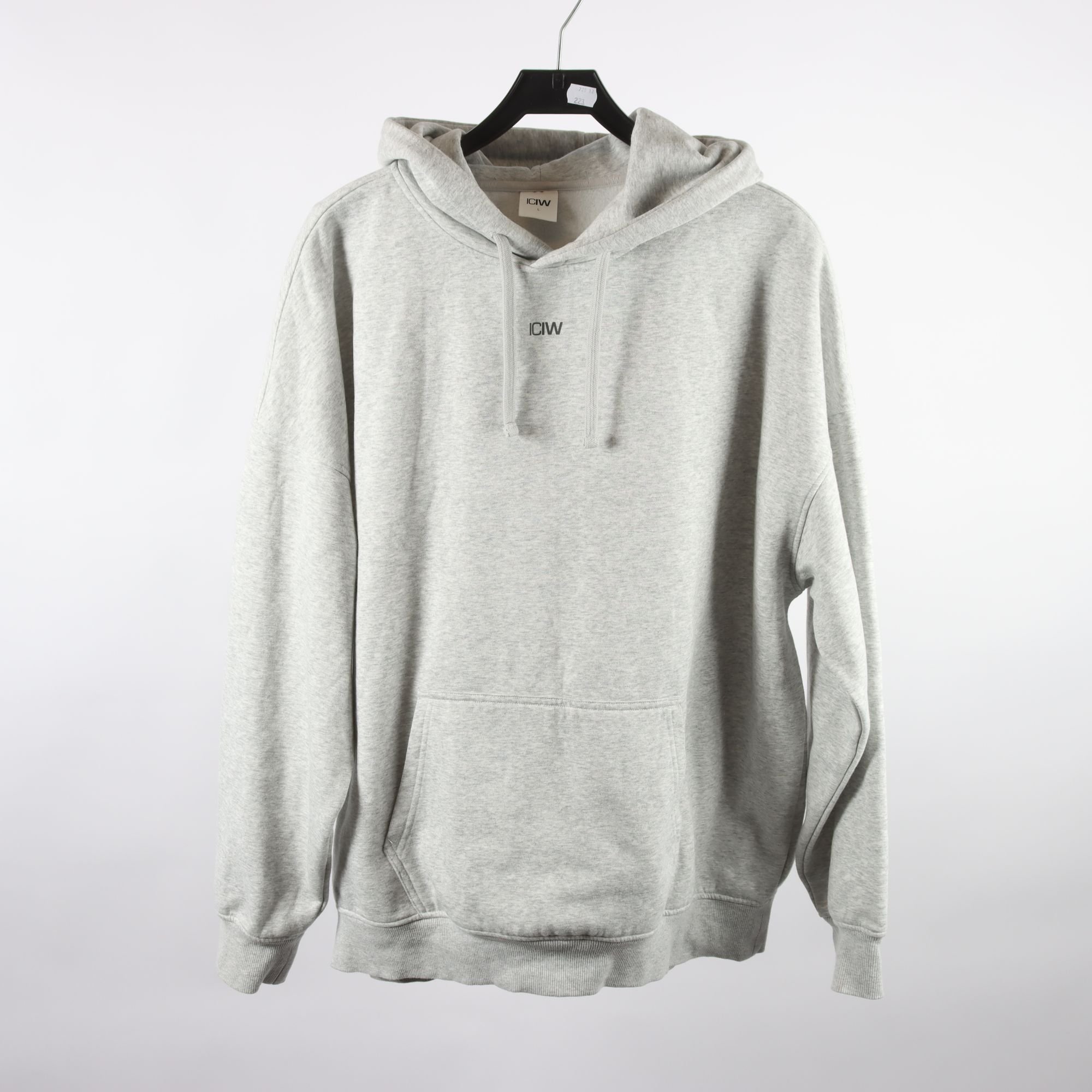 Hoodie, ICIW, grå, stl. L