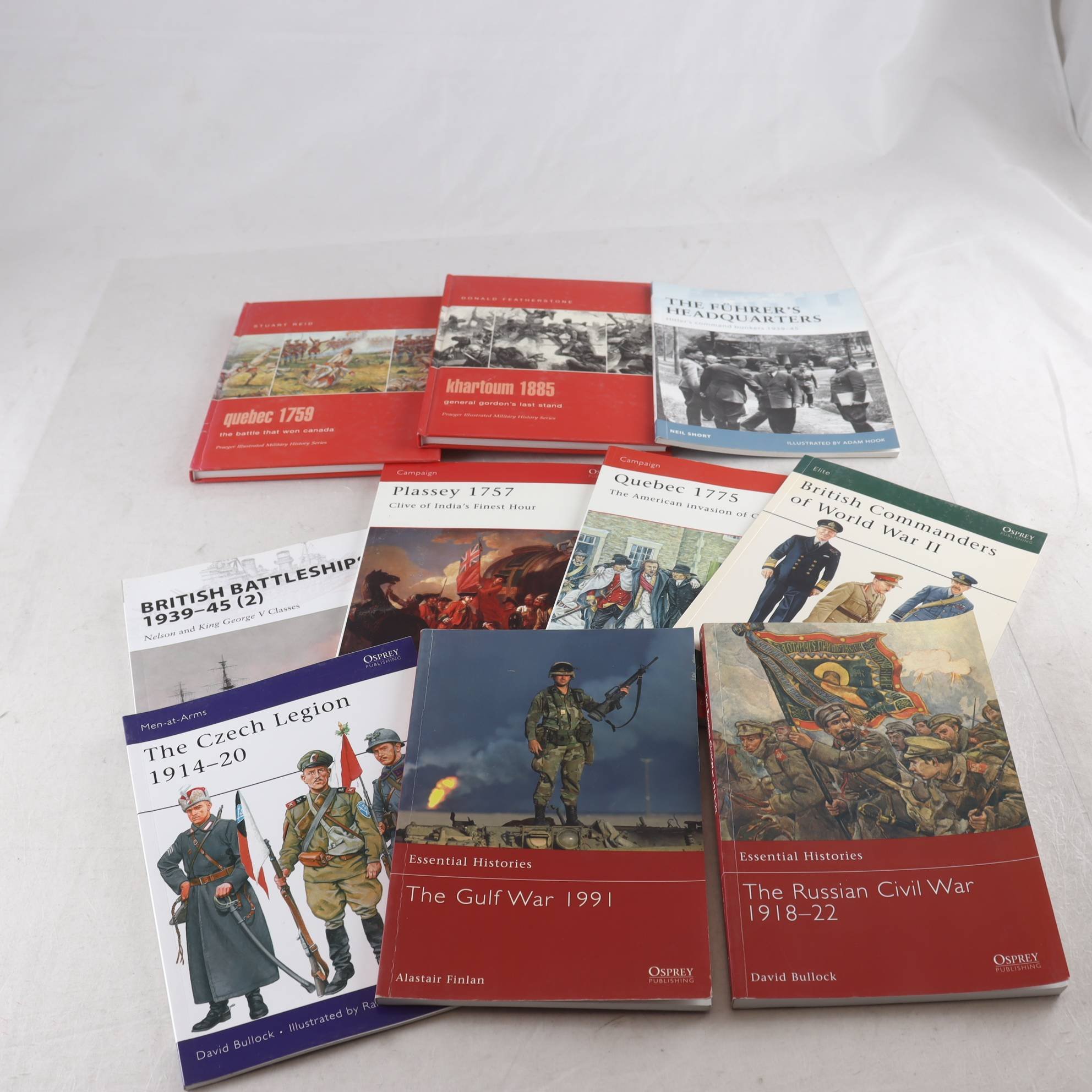 Osprey Publishing, bokpaket med 10 volymer om krigshistoria