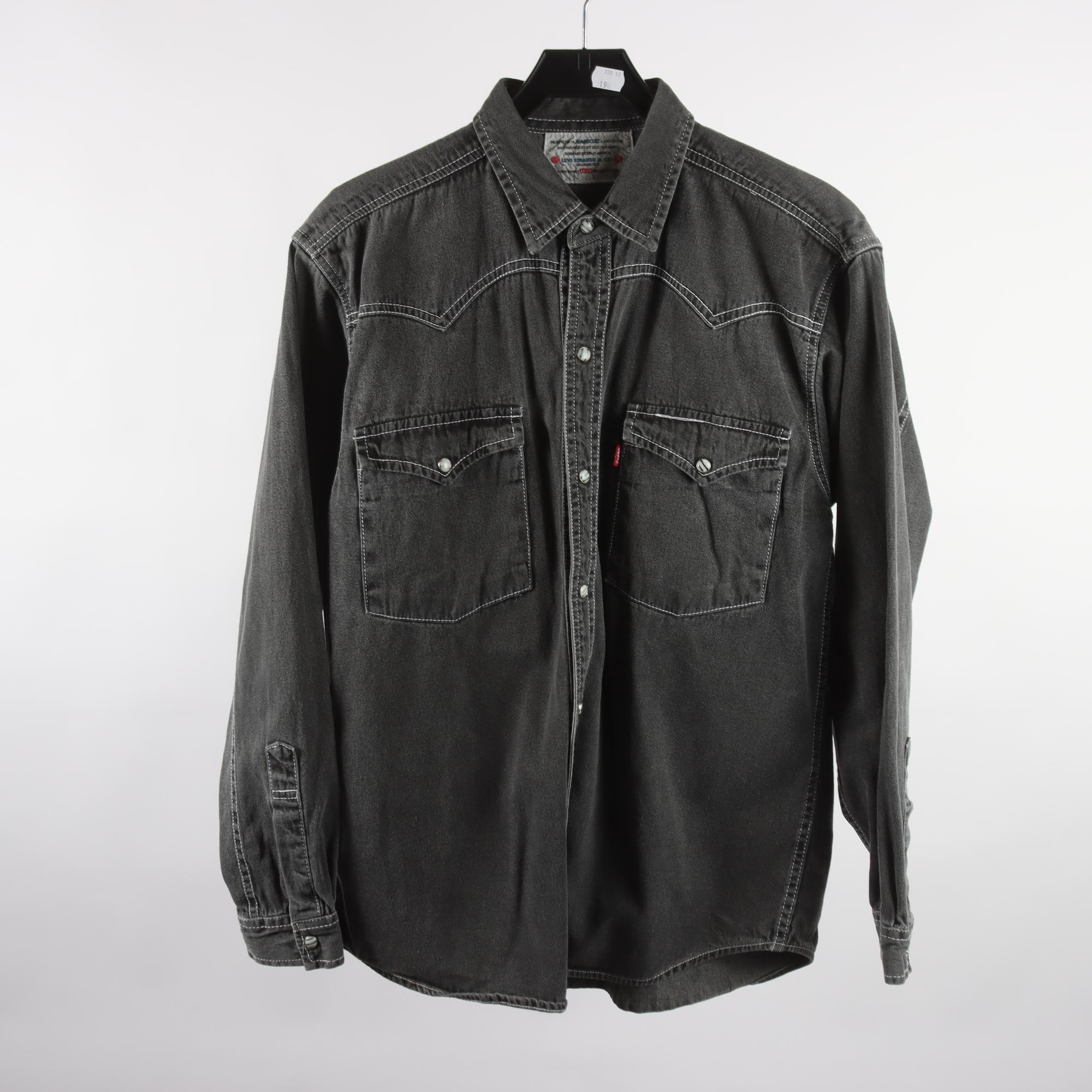 Jeansskjorta, Levi Strauss & Co, gråsvart, stl. S