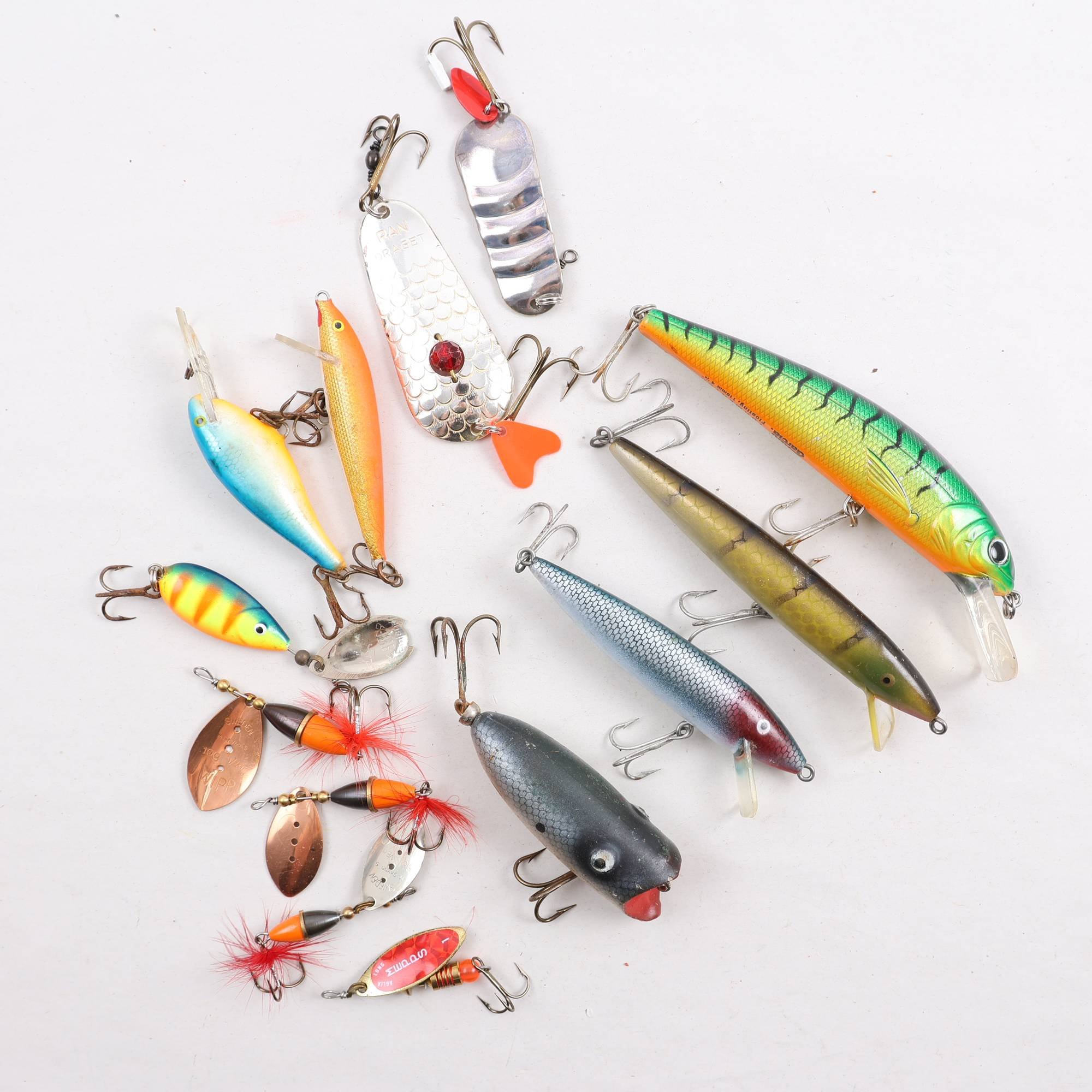 Fiskedrag, Märkesdrag abu mfl, blandat.