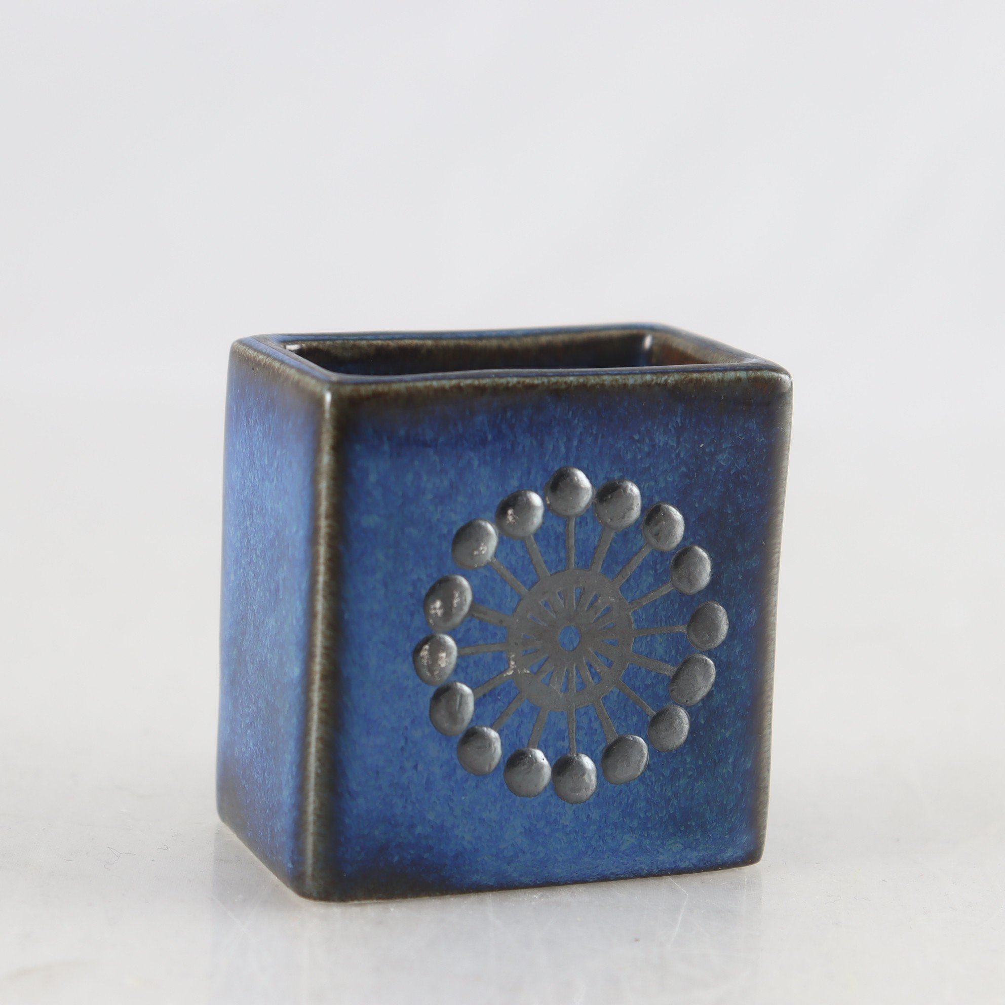 Tändstickshållare, glaserat stengods, ”Lagun”, Sven Jonson, Gustavsberg