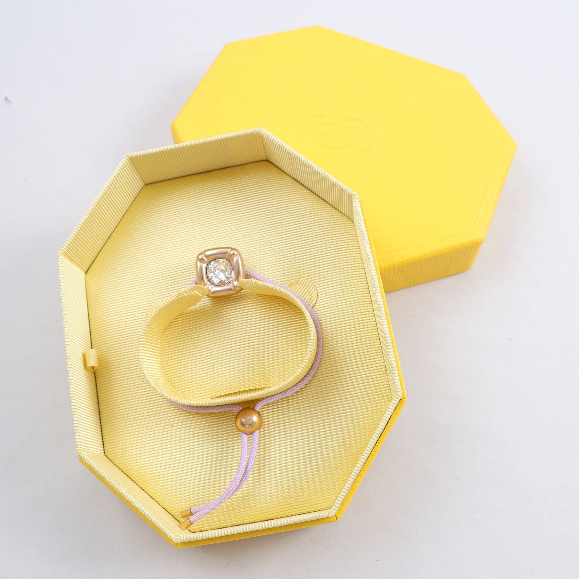 Armband, gulmetall, slipad sten, Swarovski