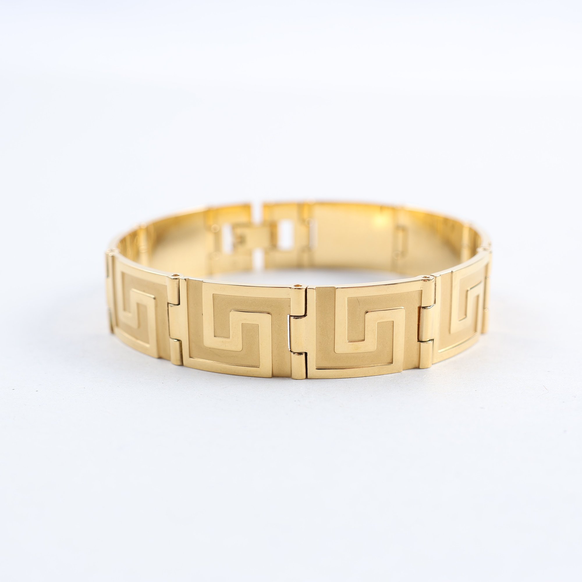 Armband, länk, gulmetall, Swatch