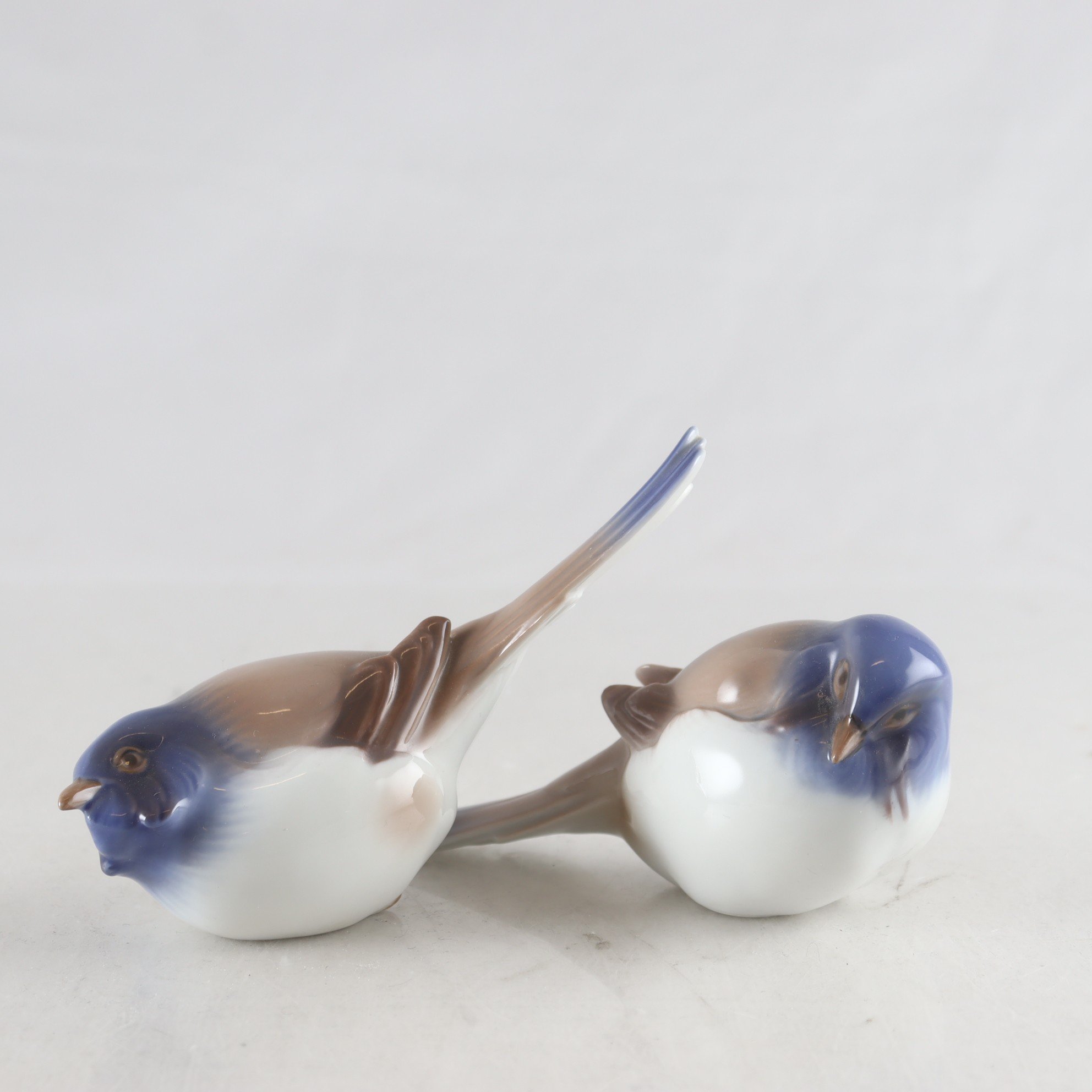 Figuiner, porslin, ”Optimisten och pessimisten”, Bing & Gröndahl, Danmark, 2 st