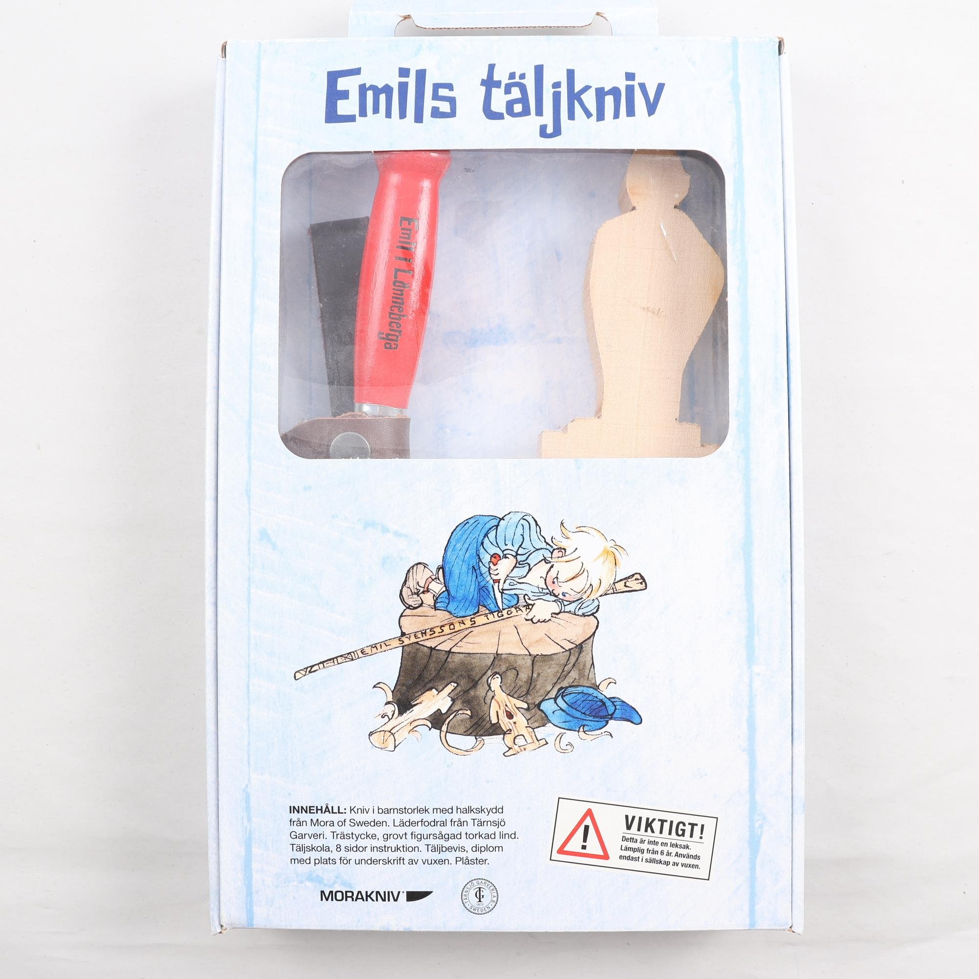 Fritidskniv, Emils täljkniv,i org ask,från serien emil i lönneberga.