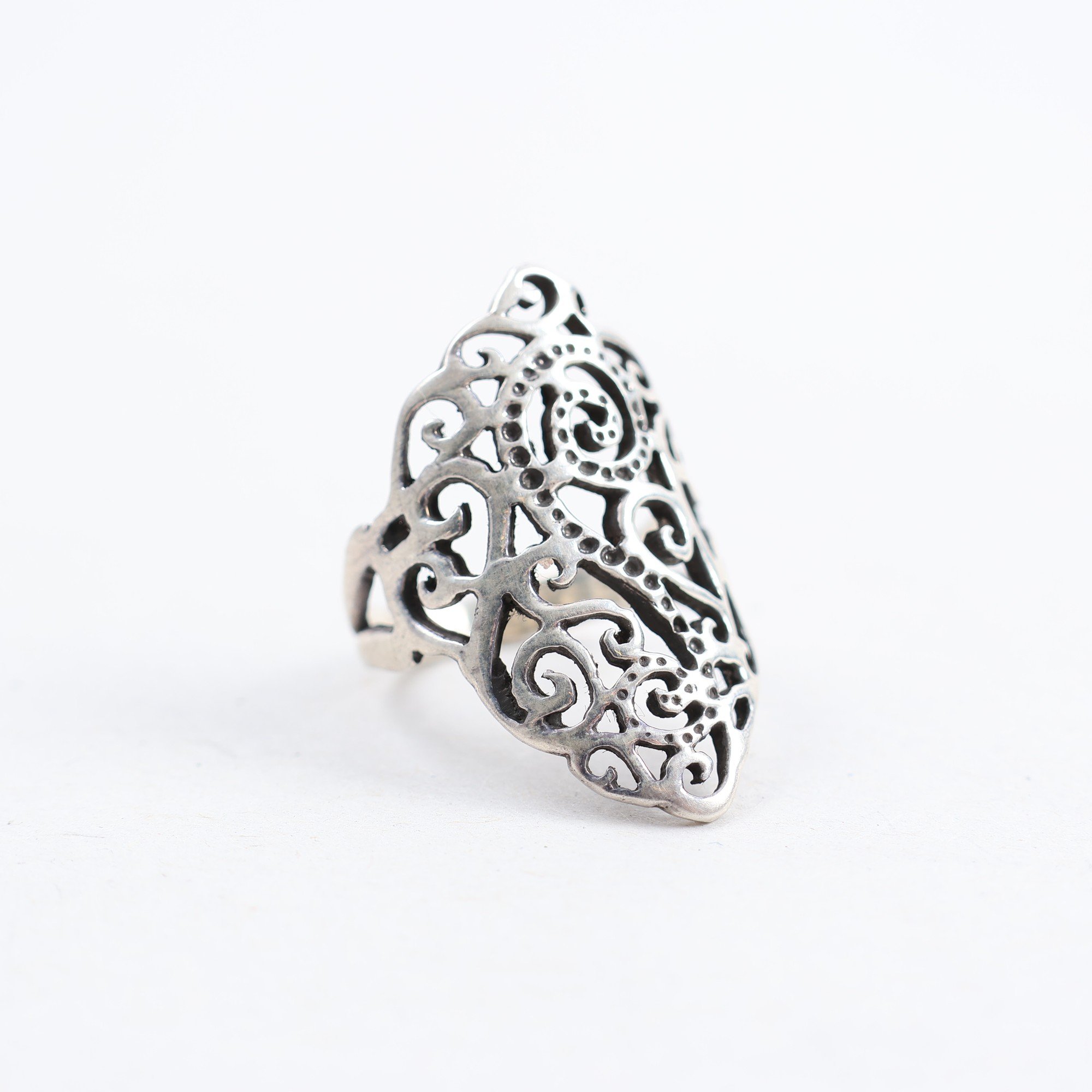 Ring, silver 925, vintage, vikt: 4.4g