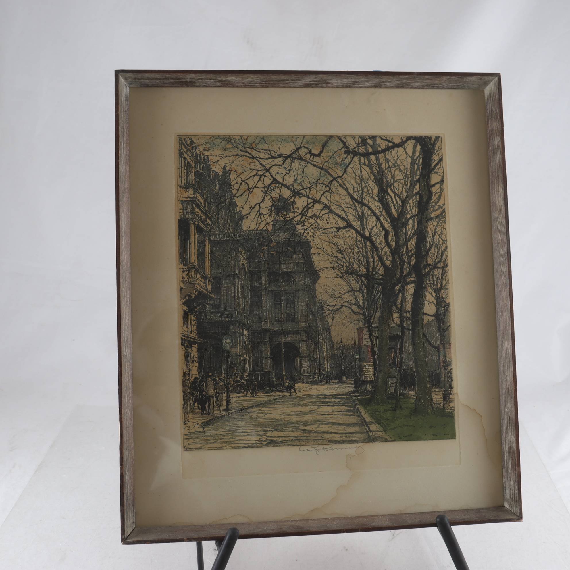 Etsning, Labyrint, Luigi Kasimir, Slovenien, signerad. Endast avhämtning.