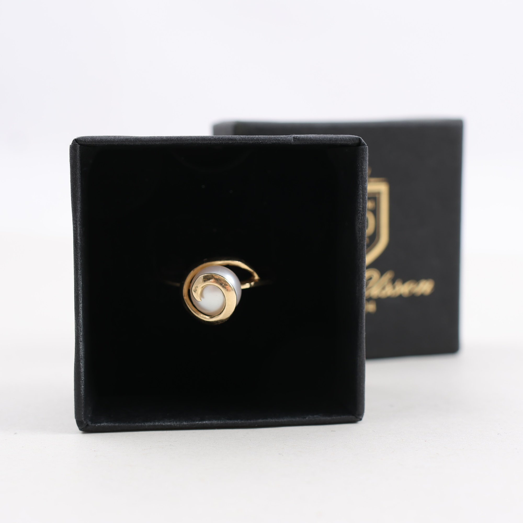 Ring, guld 14K, sötvattenspärla, brv: 3.3g