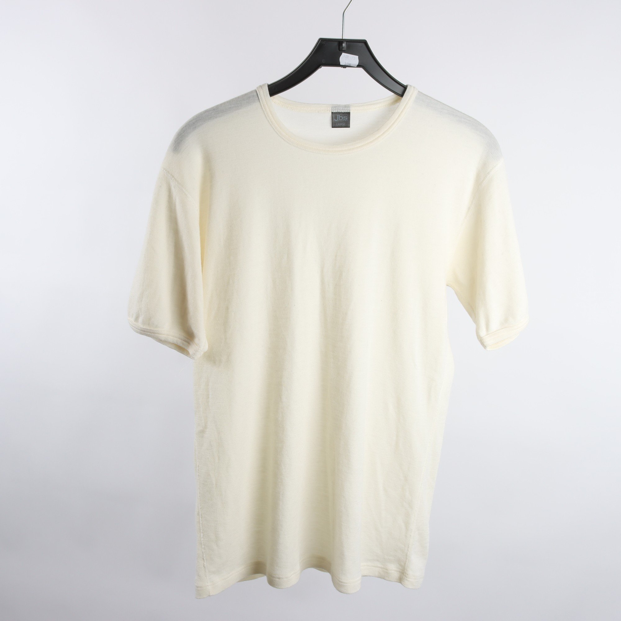 T-shirt, JBS, offwhite, 100% ull, stl. L.