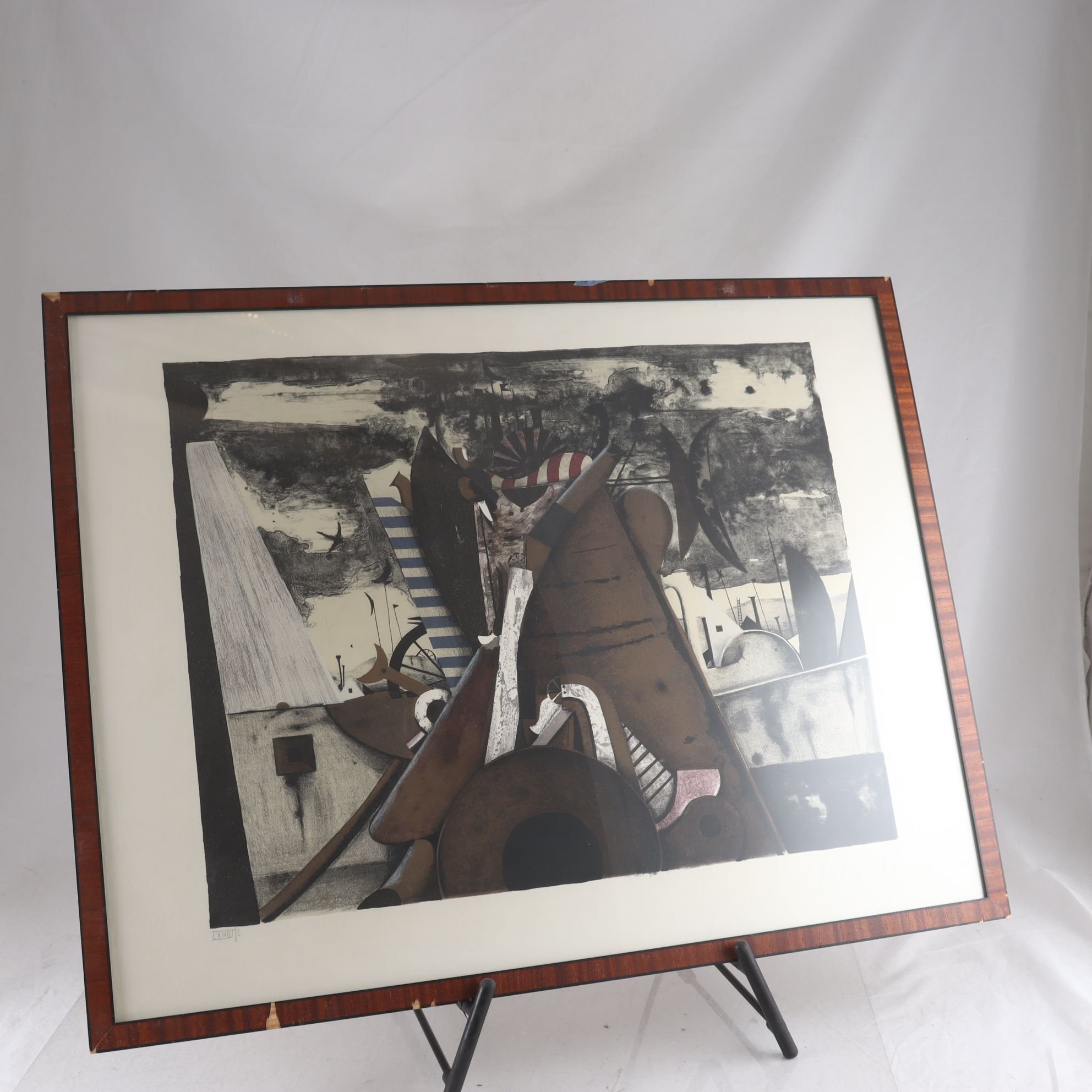 Färglitografi, Karl Korab, Österrike, LXVIII/C, signerad. Endast avhämtning.