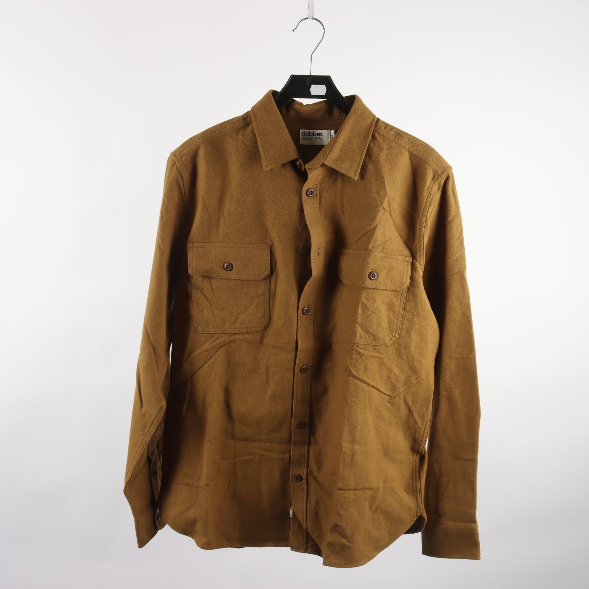 Skjorta, Dobber, brun, flanell, stl. L.
