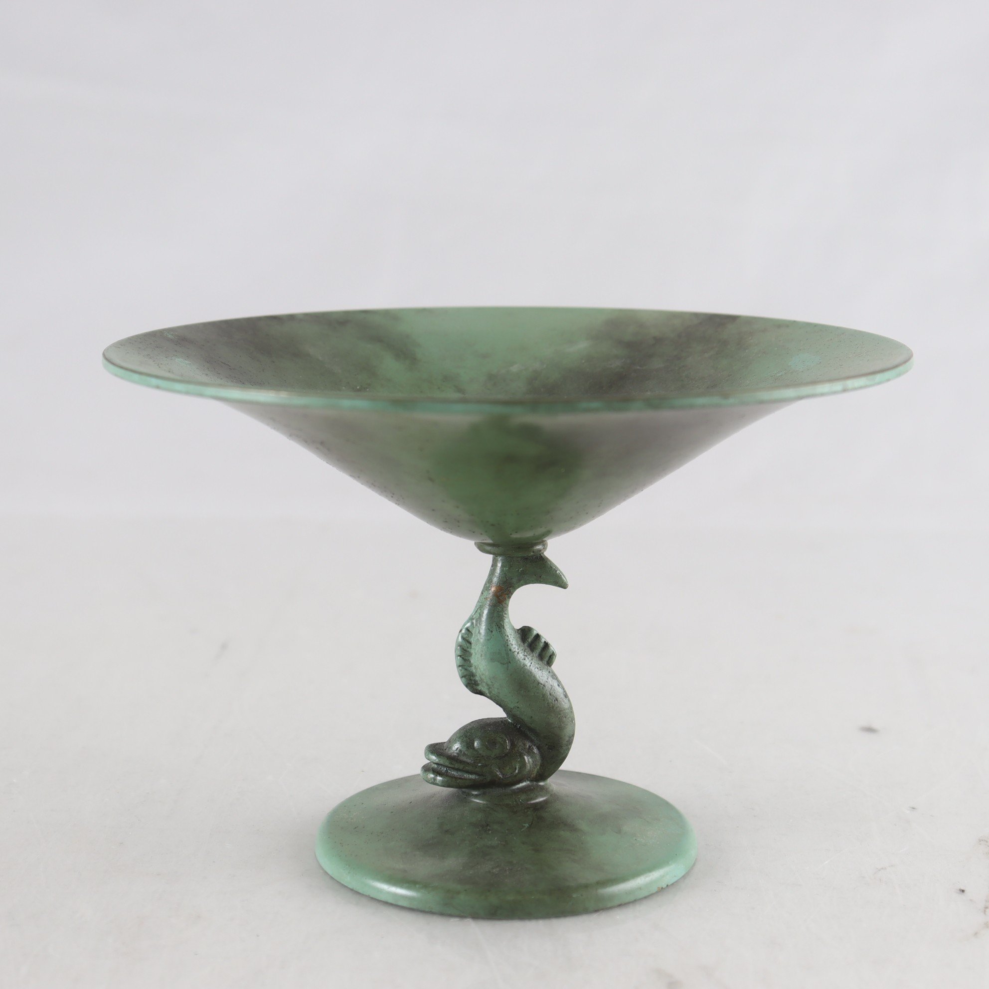 Uppsatsskål, märkt Ystad-Brons, ca 1930-1940-tal