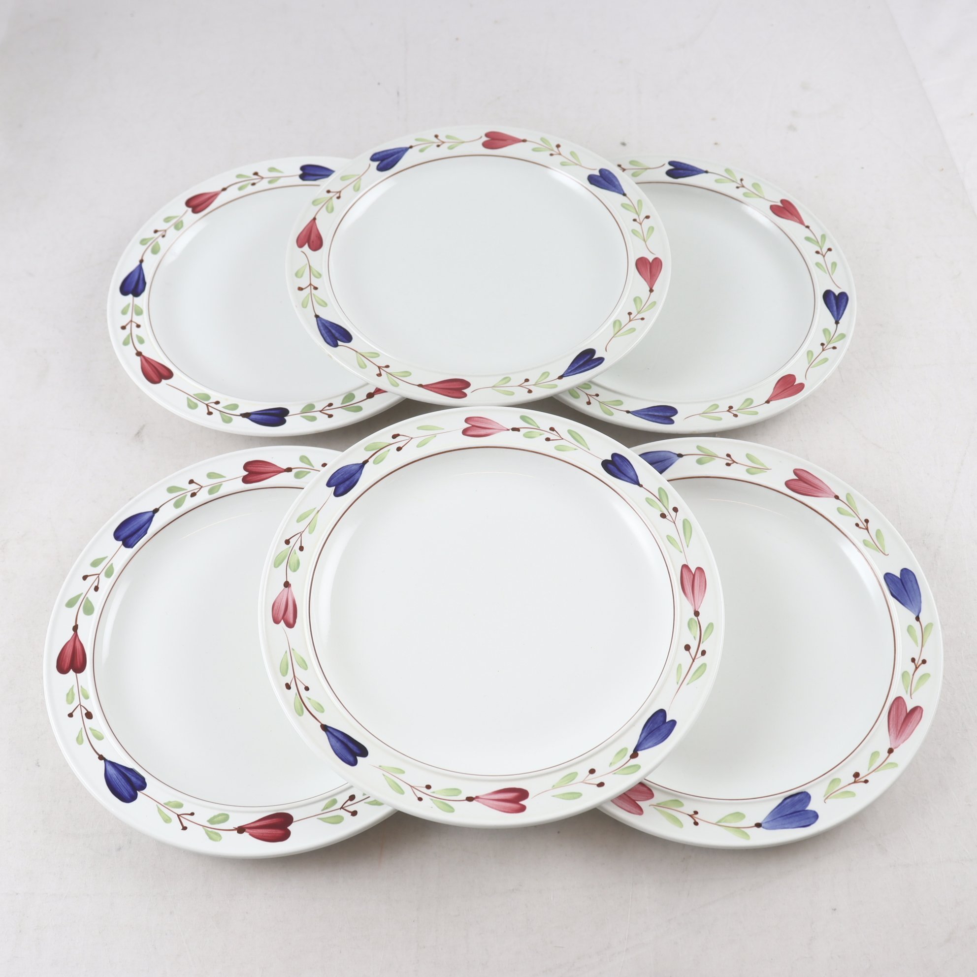 Tallrikar, Gustavsberg, ”Ranka”, Stig Lindberg, 6 st. Samfraktas ej