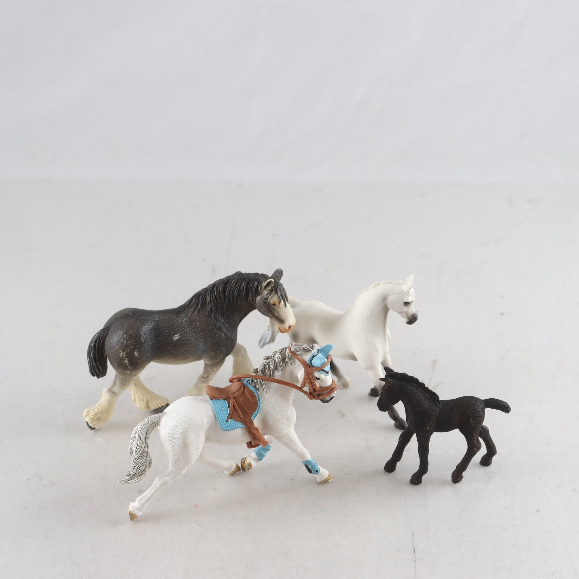 Djurfigurer, Schleich, 4 st. hästar.