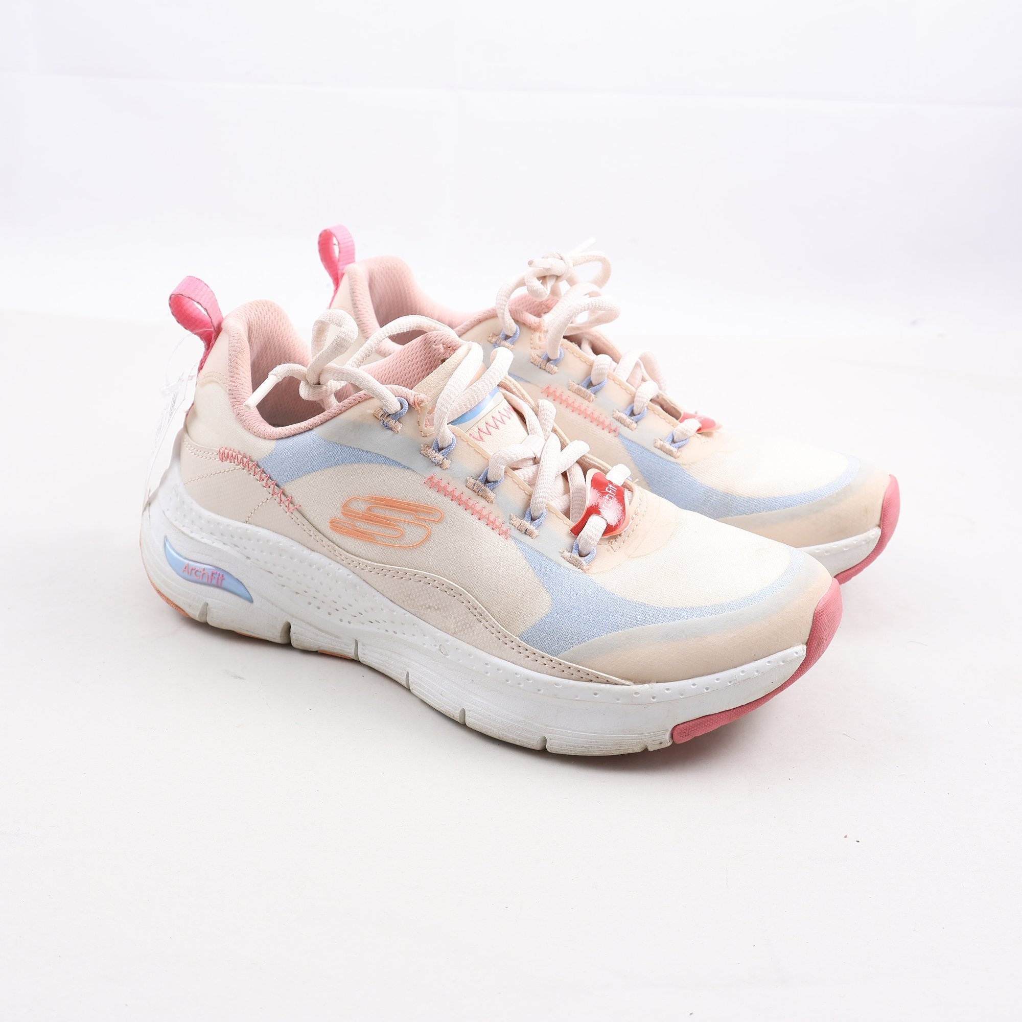 Sneakers, Skechers, beige, blå, stl. 36