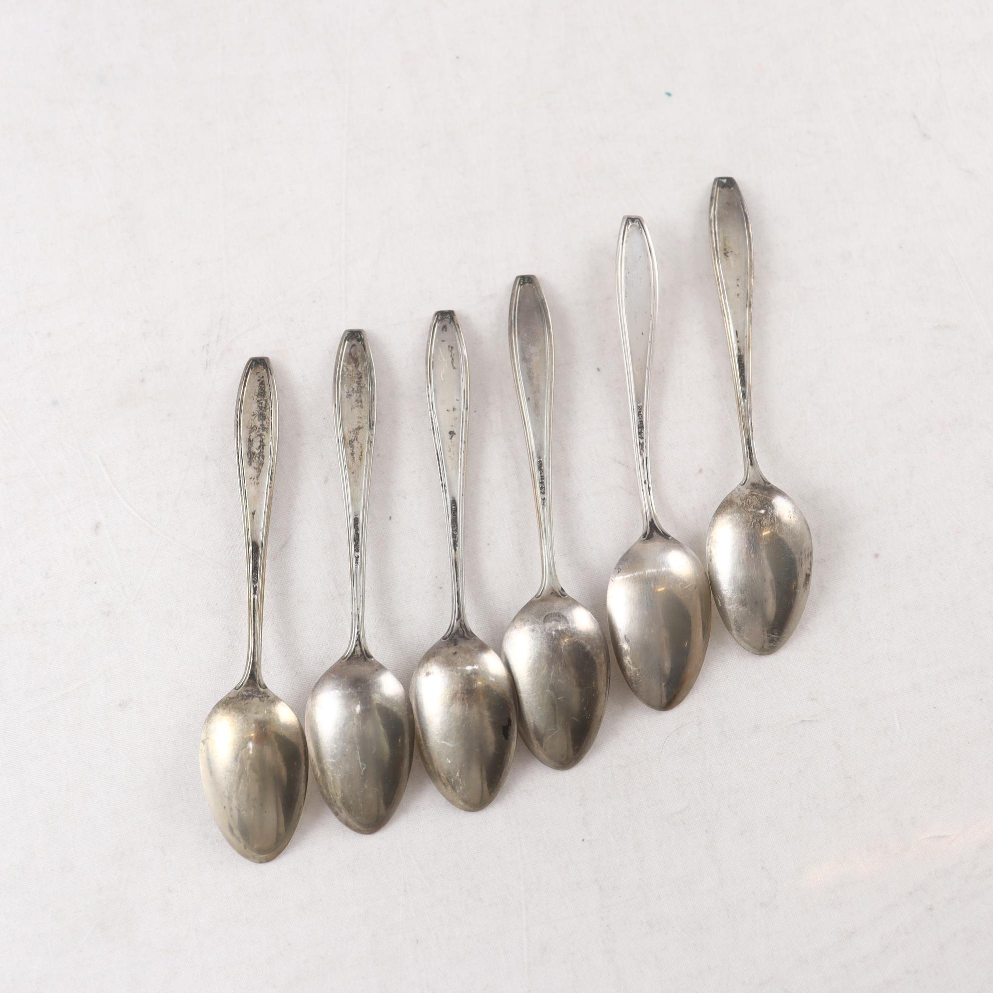 Silverskedar, Abraham & Straus, sterling, 6 st.