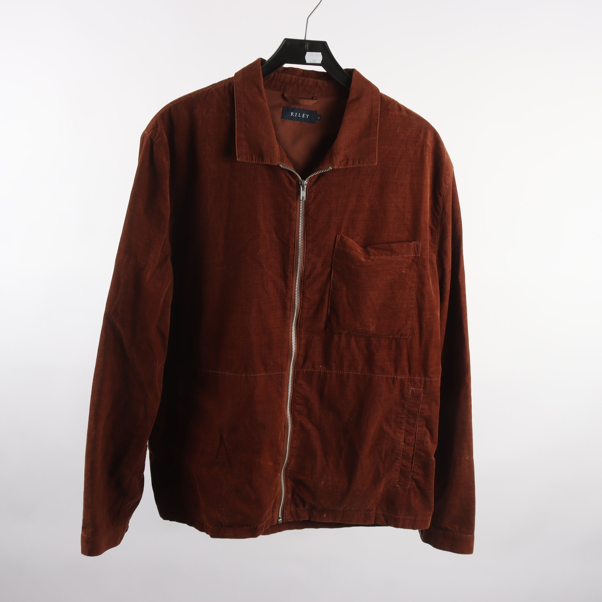 Skjortjacka, Riley, brun, mamchester, stl. XL.