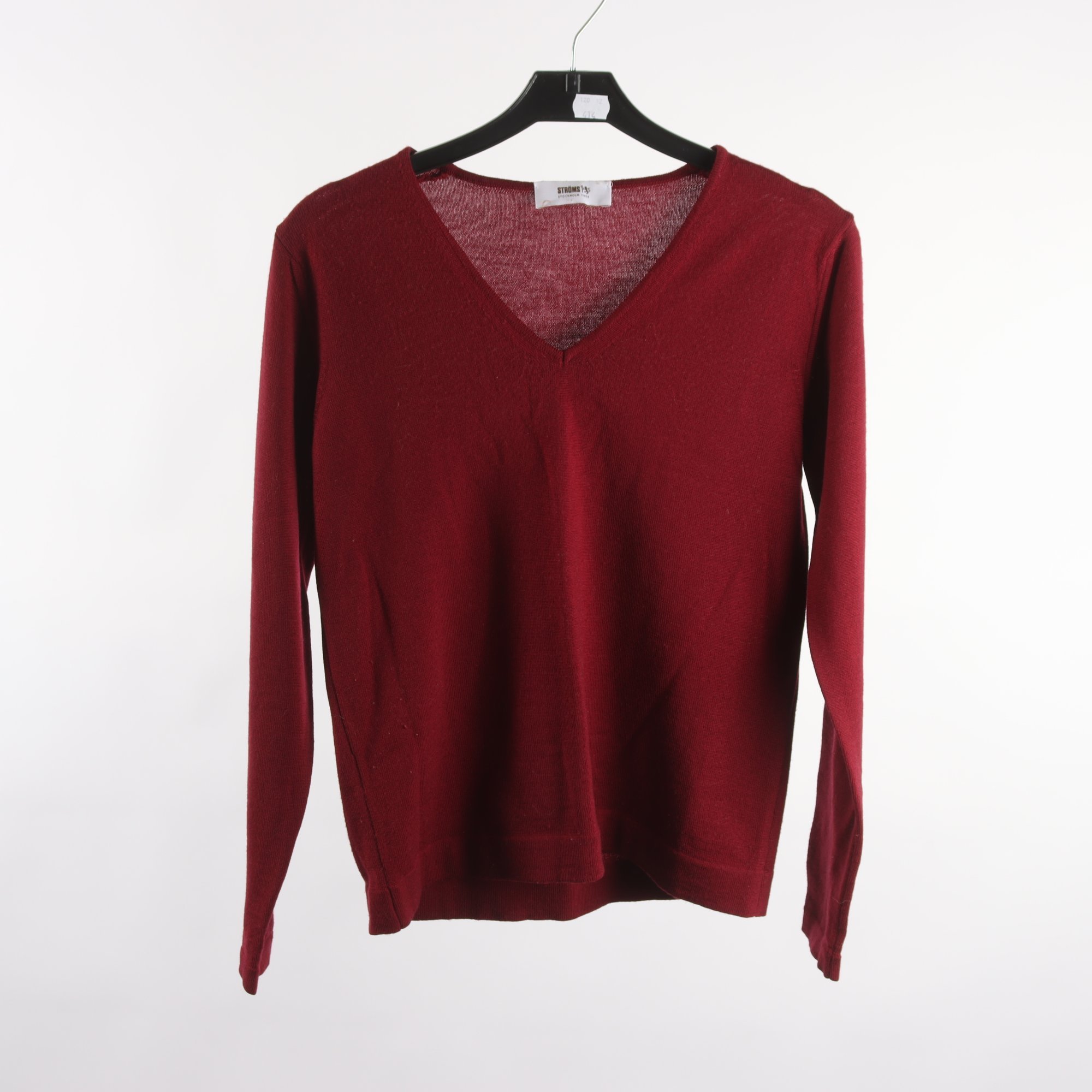 Tröja, Ströms, vinröd, 100% ull, stl. S.
