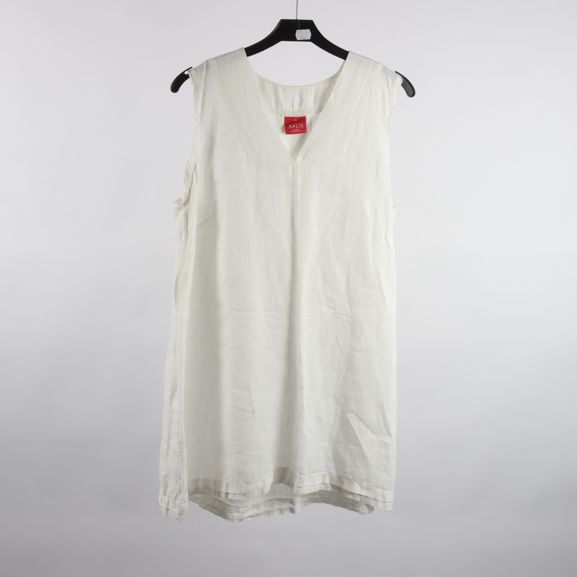Linne, K&Us, vit, 100% lin, stl. 40.