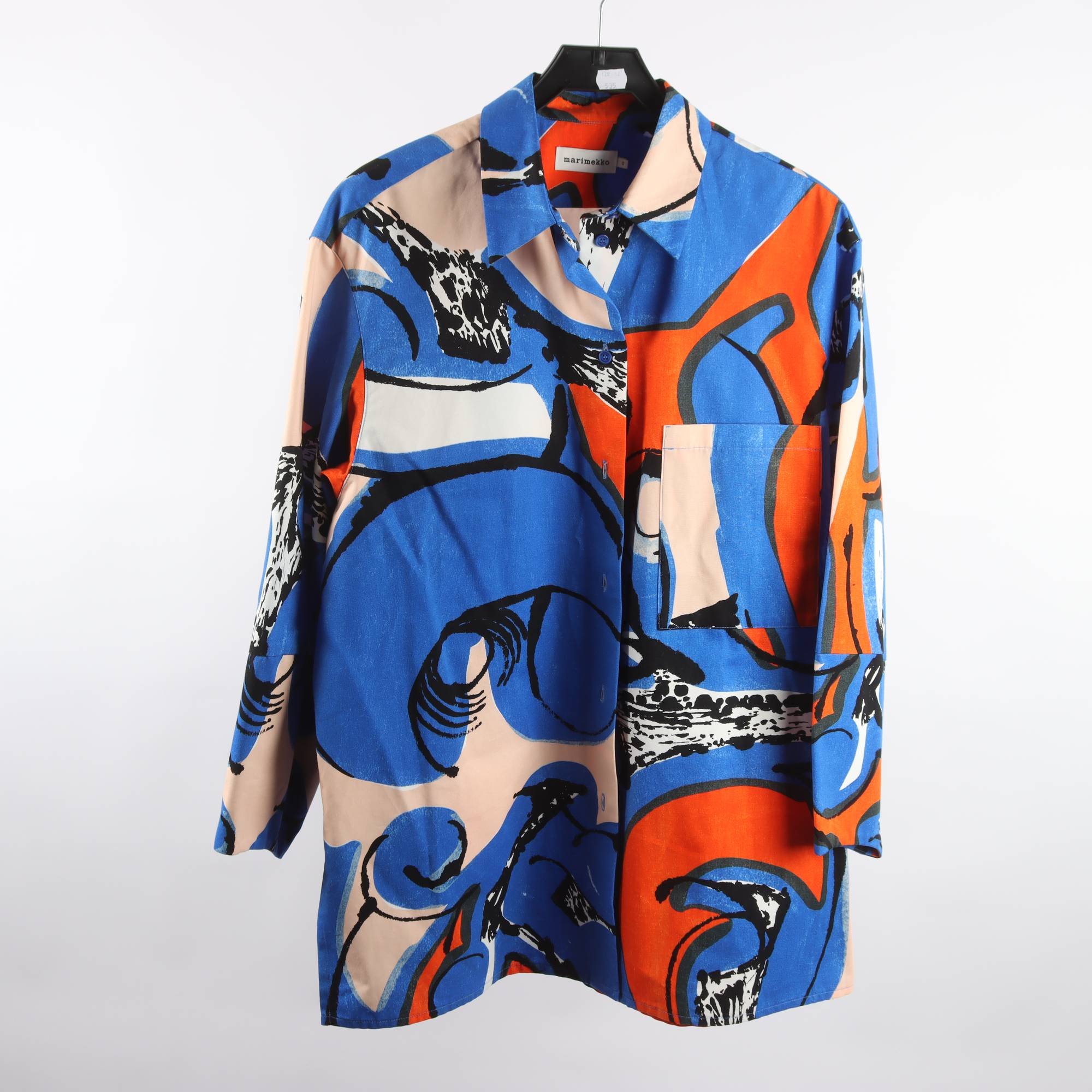 Skjorta, Marimekko, blå, röd, stl. 40.