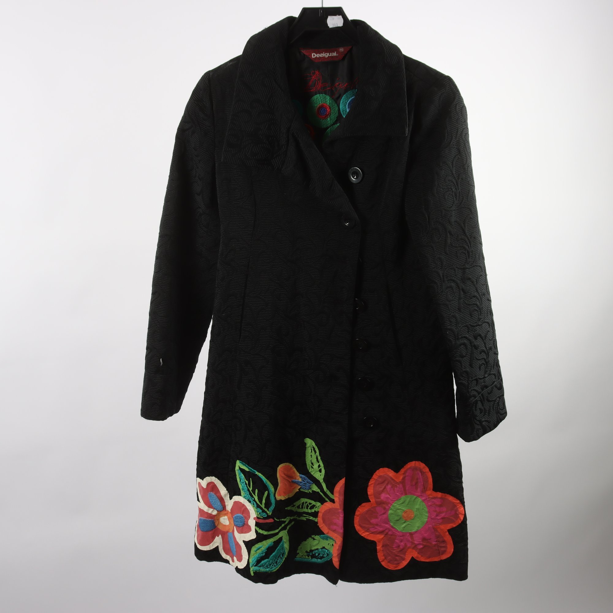 Vårkappa, Desigual, svart, stl. 40.