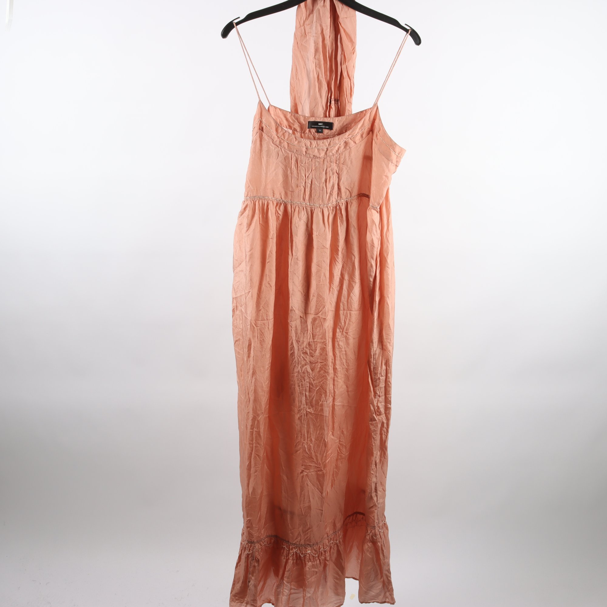 Klänning, Day Birger et Mikkelsen, aprikos, 100% silke, stl. 36.
