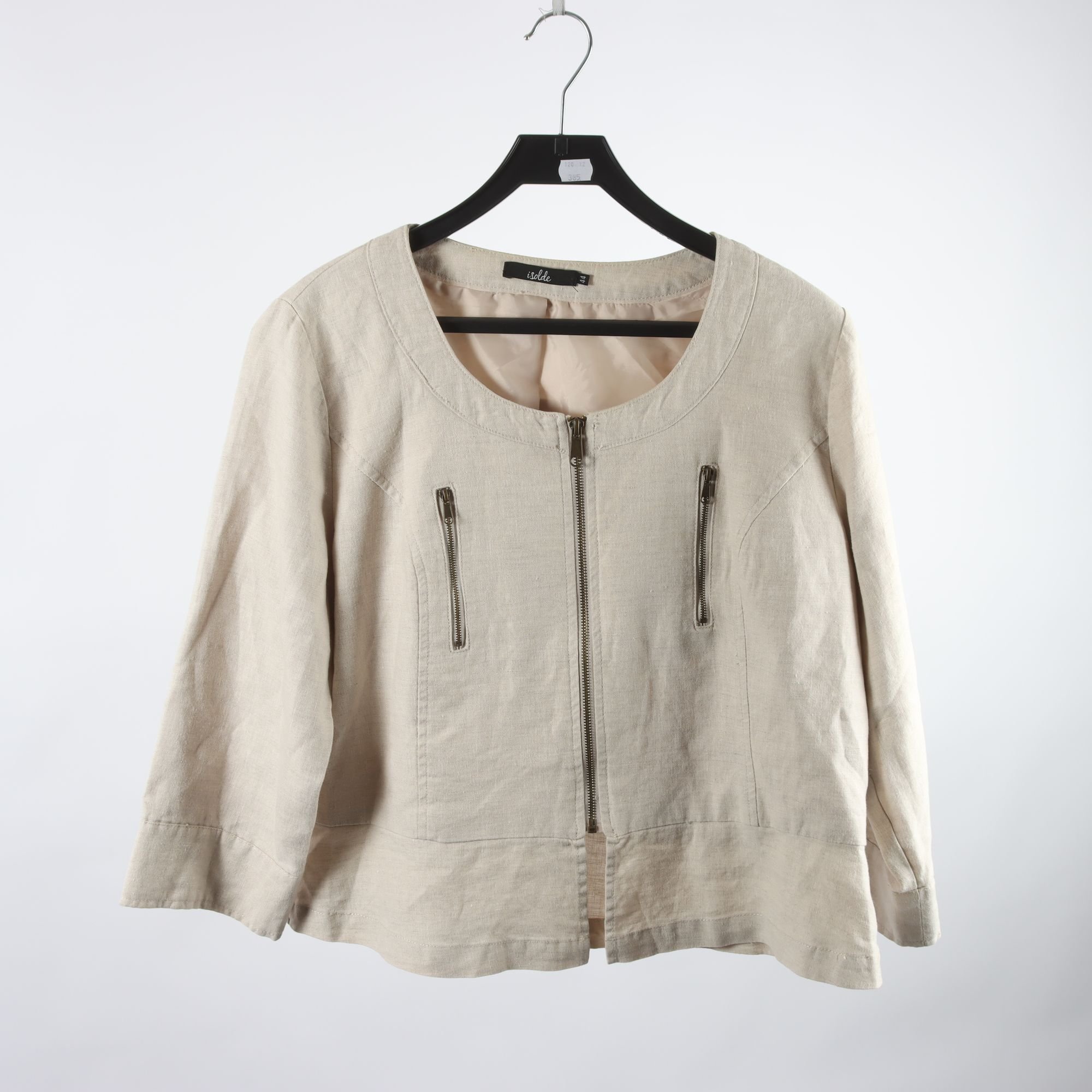 Jacka, Isolde, beige, 100% lin, stl. 44.