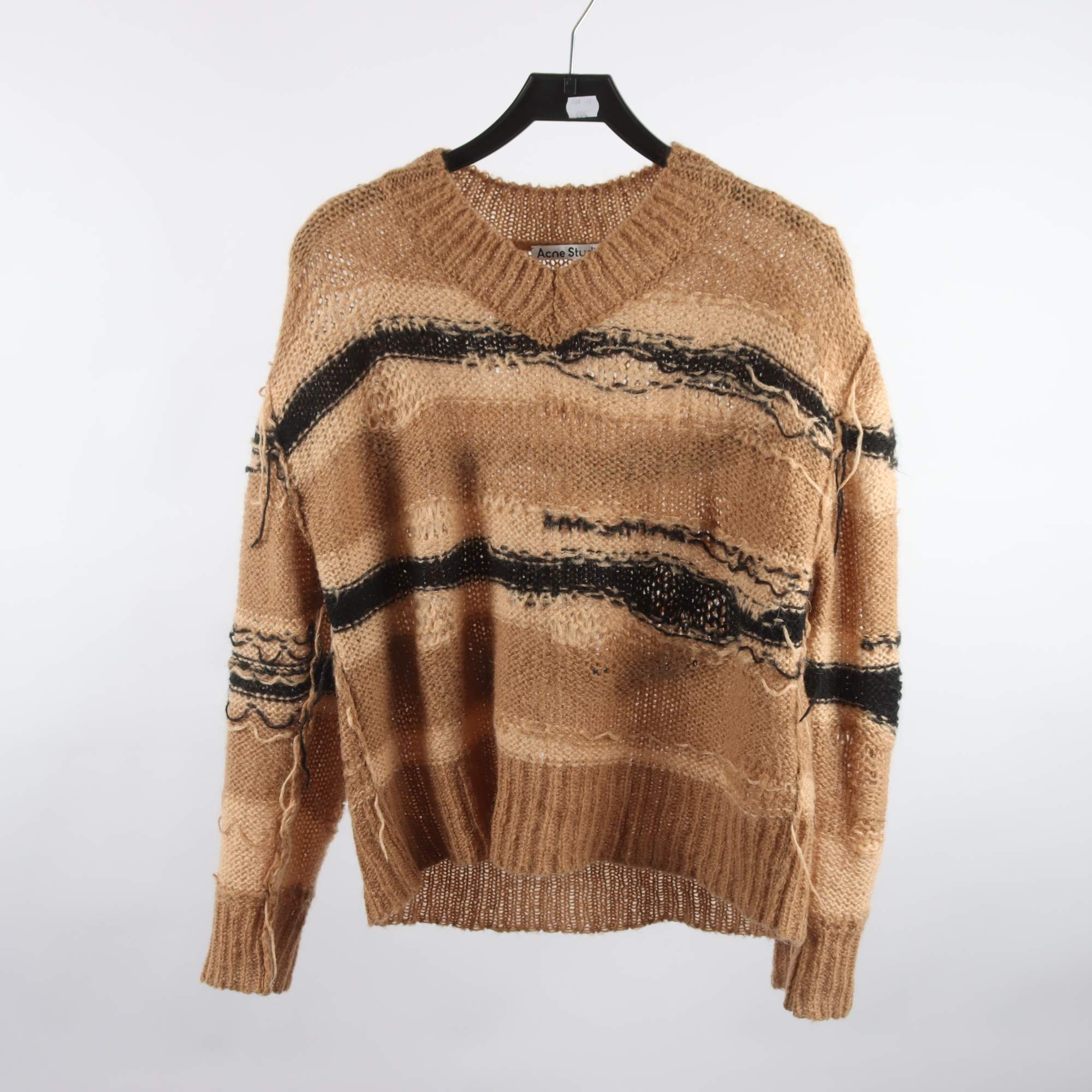 Tröja, Acne Studios, brun, ull, mohair, alpaca, stl. XS.