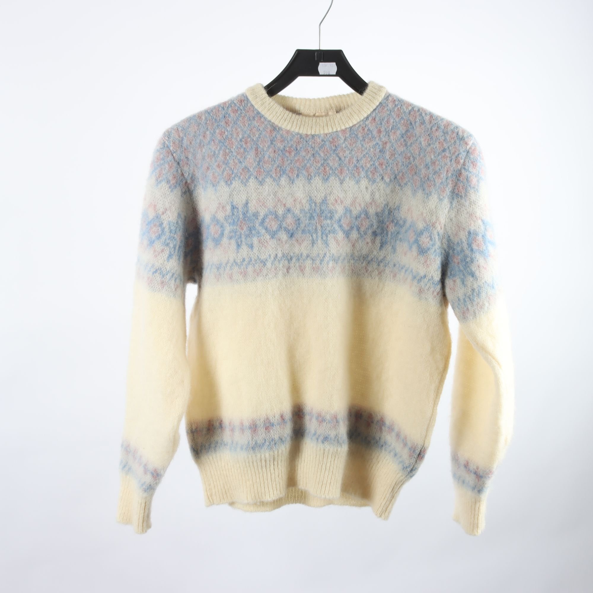 Tröja, Samband of Iceland, blå, offwhite, 100% ull, stl. M.