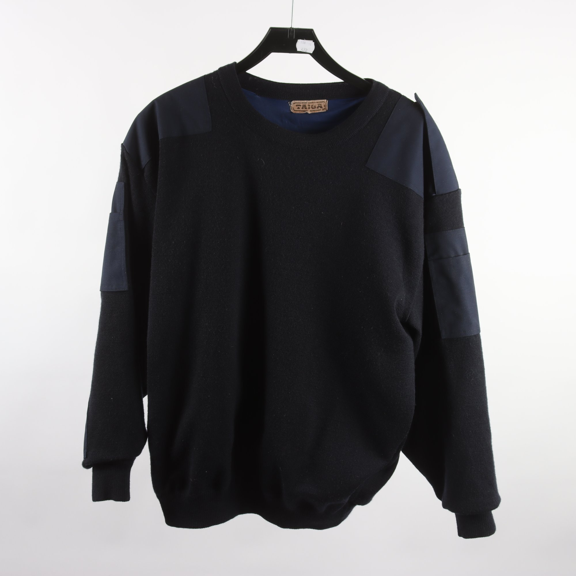 Tröja, Taiga, blå, fodrad, 50% ull, stl. L.