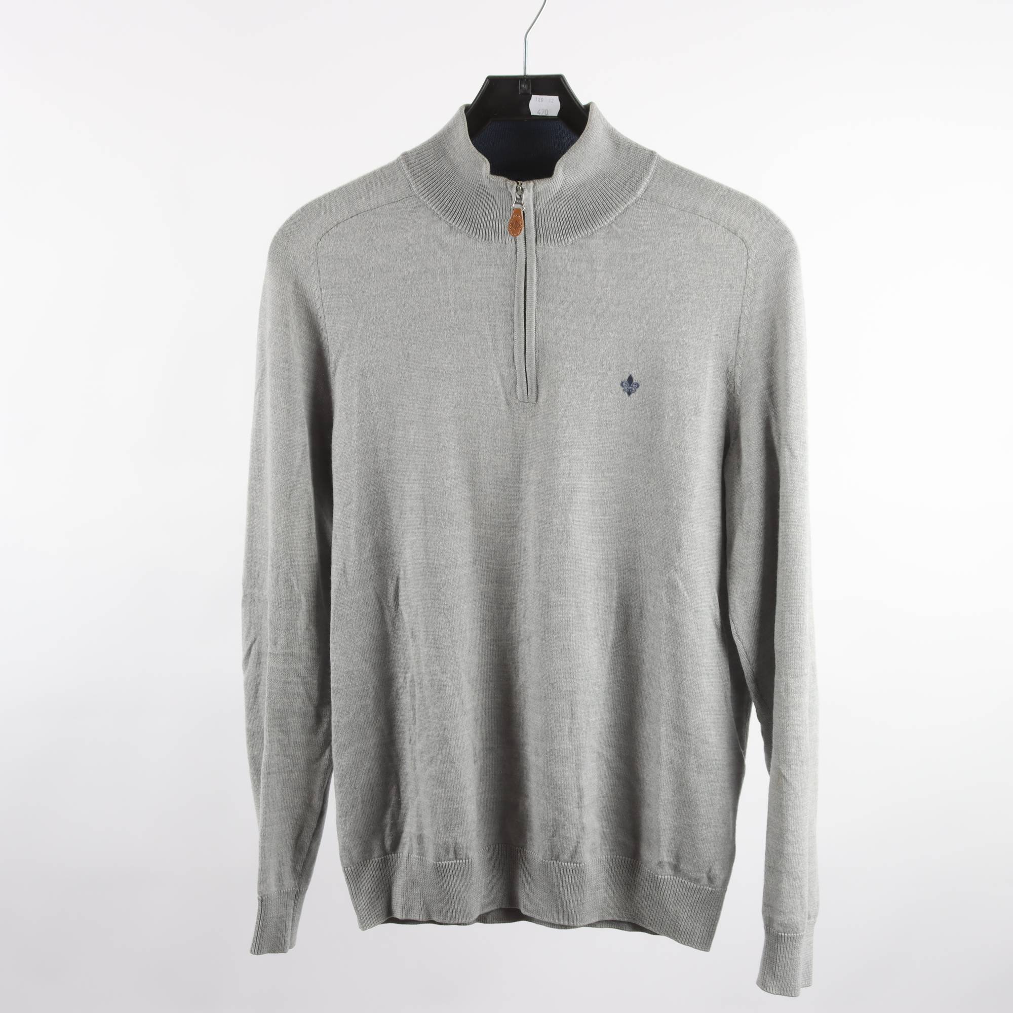 Tröja, Morris, grå, 100% ull, stl. M.