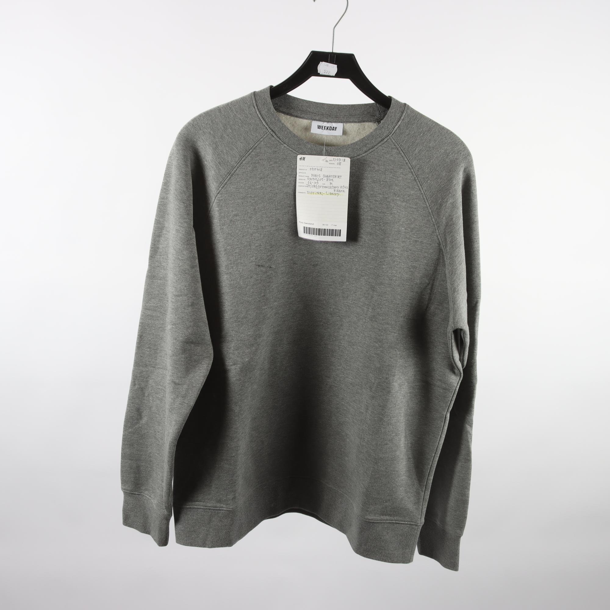 Sweatshirt, Weekday, grå, stl. M.